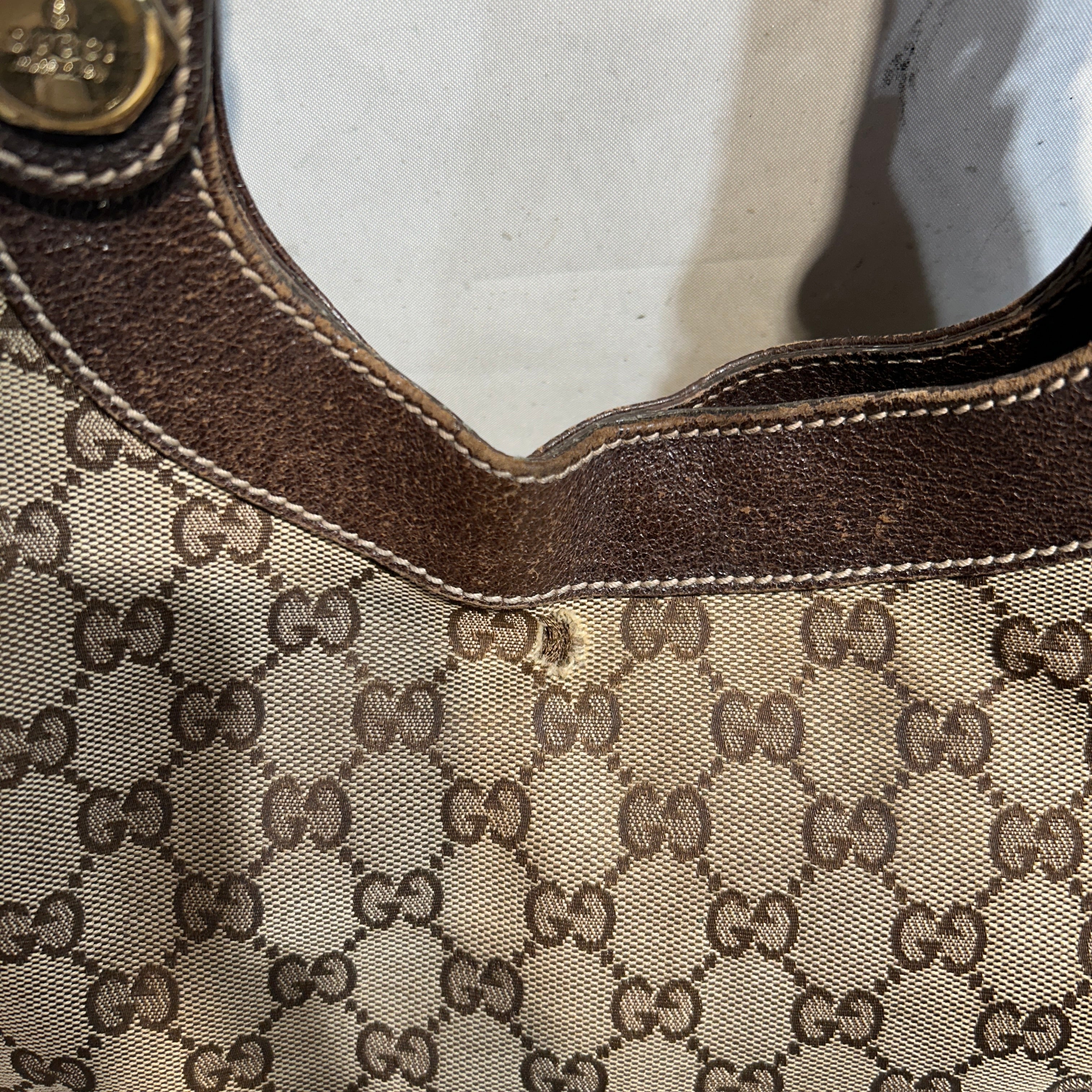 GUCCI/Tote Bag/Monogram/BRW/Charmy view 7