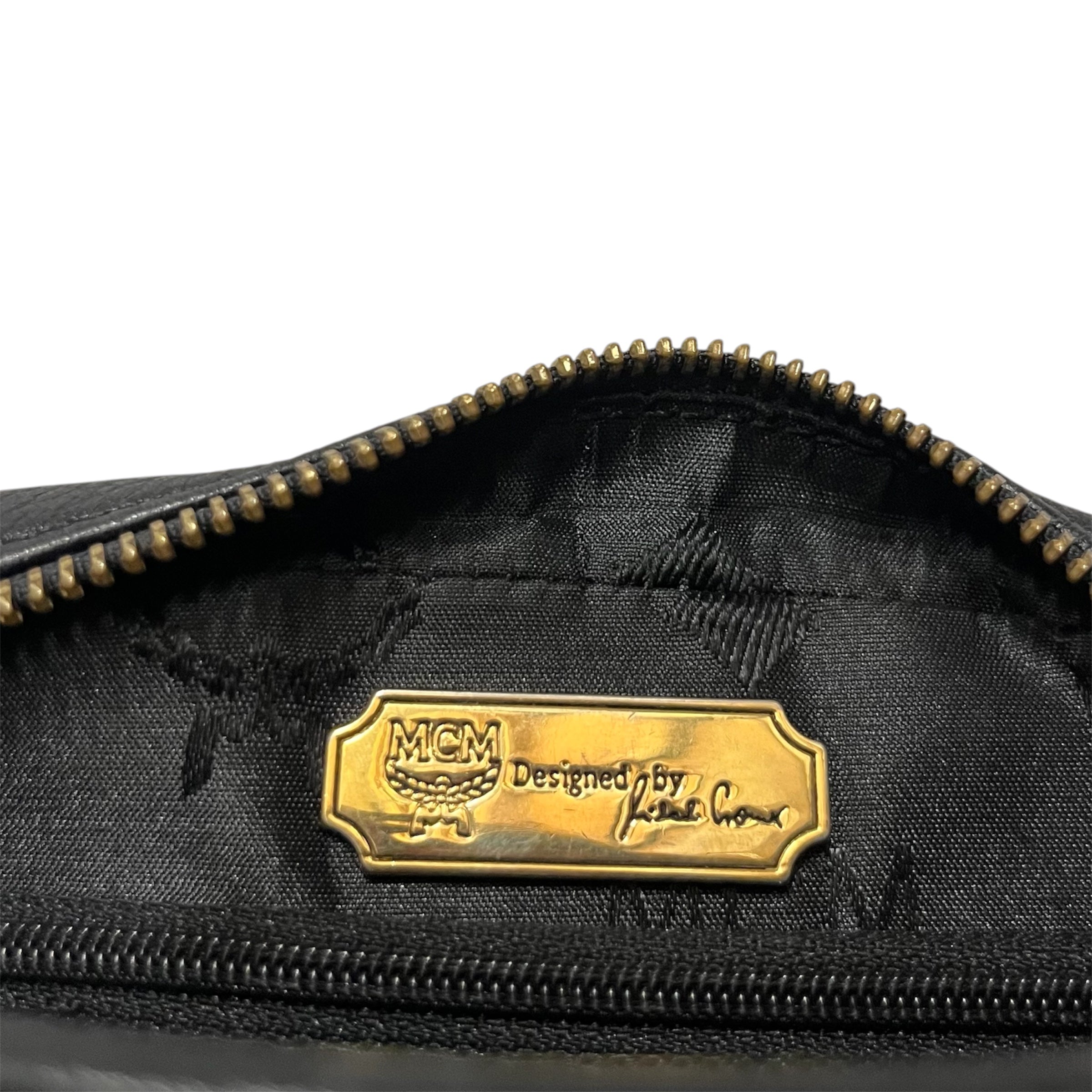 MCM/Cross Body Bag/Leather/BLK/chain view 4