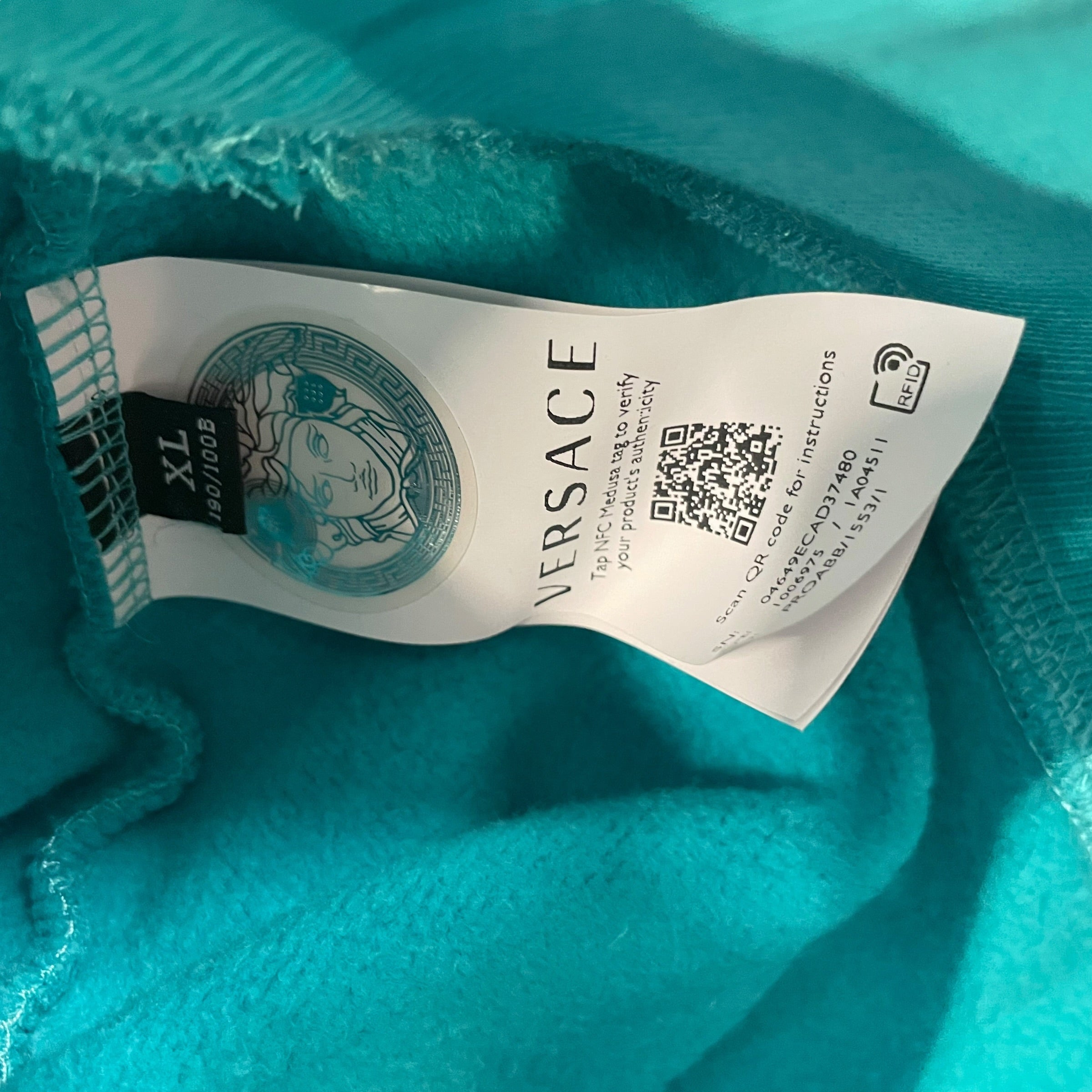 GIANNI VERSACE/Hoodie/XL/Cotton/BLU/PURPLE LOGO view 3