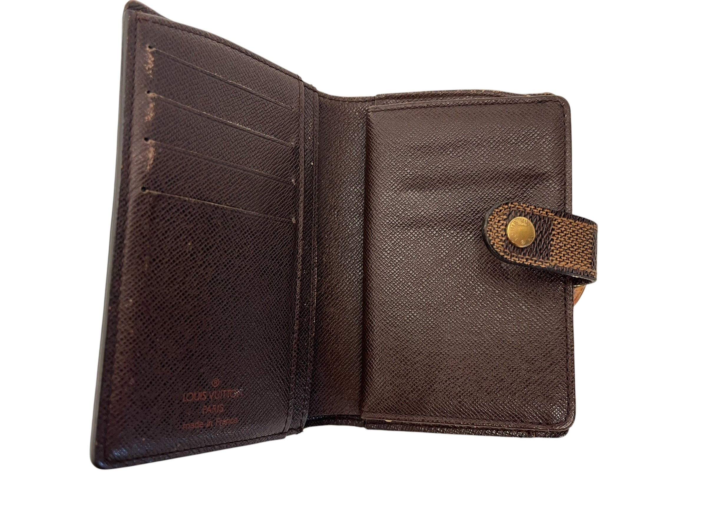 LOUIS VUITTON/Wallet/Gingham Check/Leather/BRW/L's/ view 3