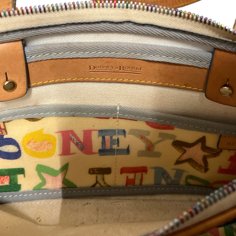 Dooney & Bourke/Hand Bag/OS/All Over Print/Leather/CRM/Marker Skecth All Over Logo