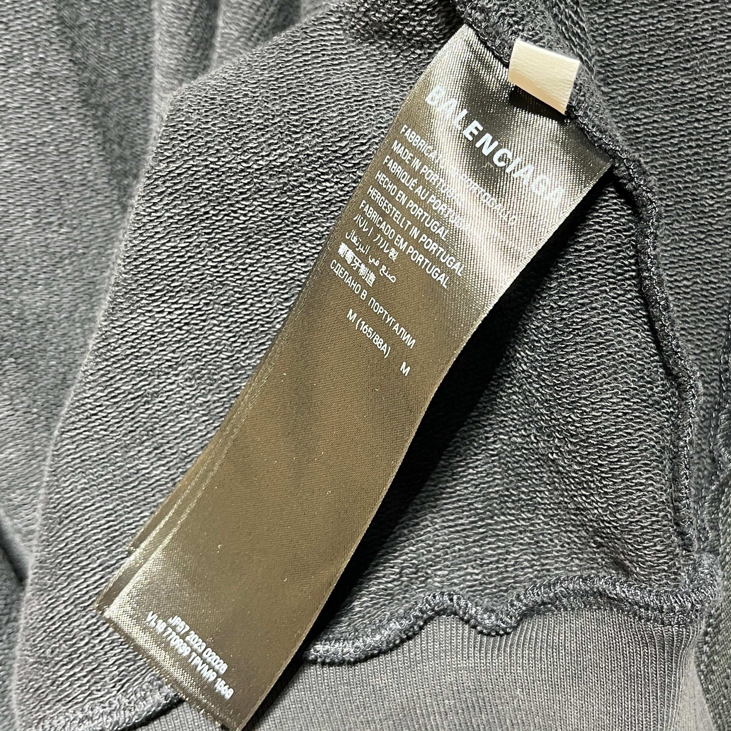 BALENCIAGA/Zip Up Hoodie/M/Cotton/BLK/Offshore view 5