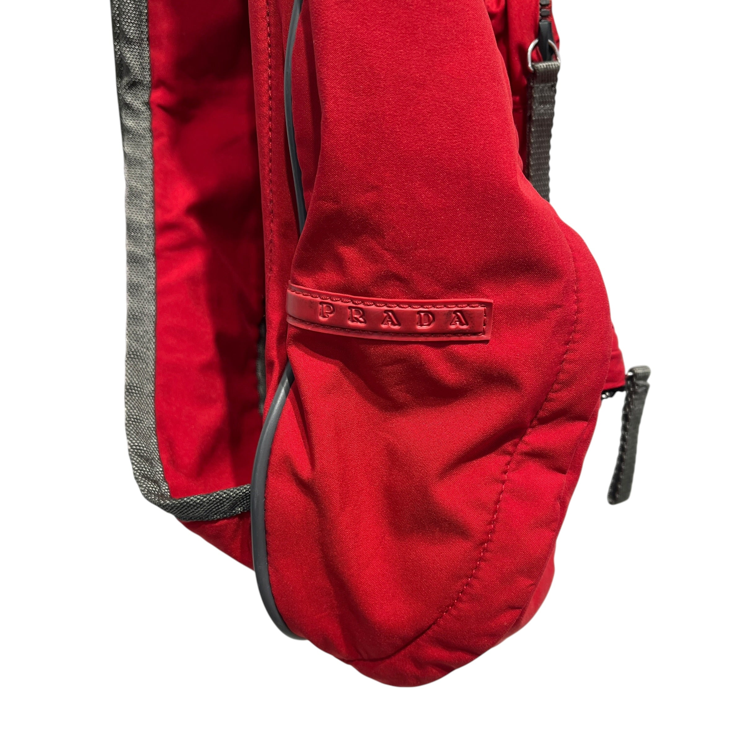 PRADA SPORT/Backpack/Nylon/RED/crossbody rucksack view 11