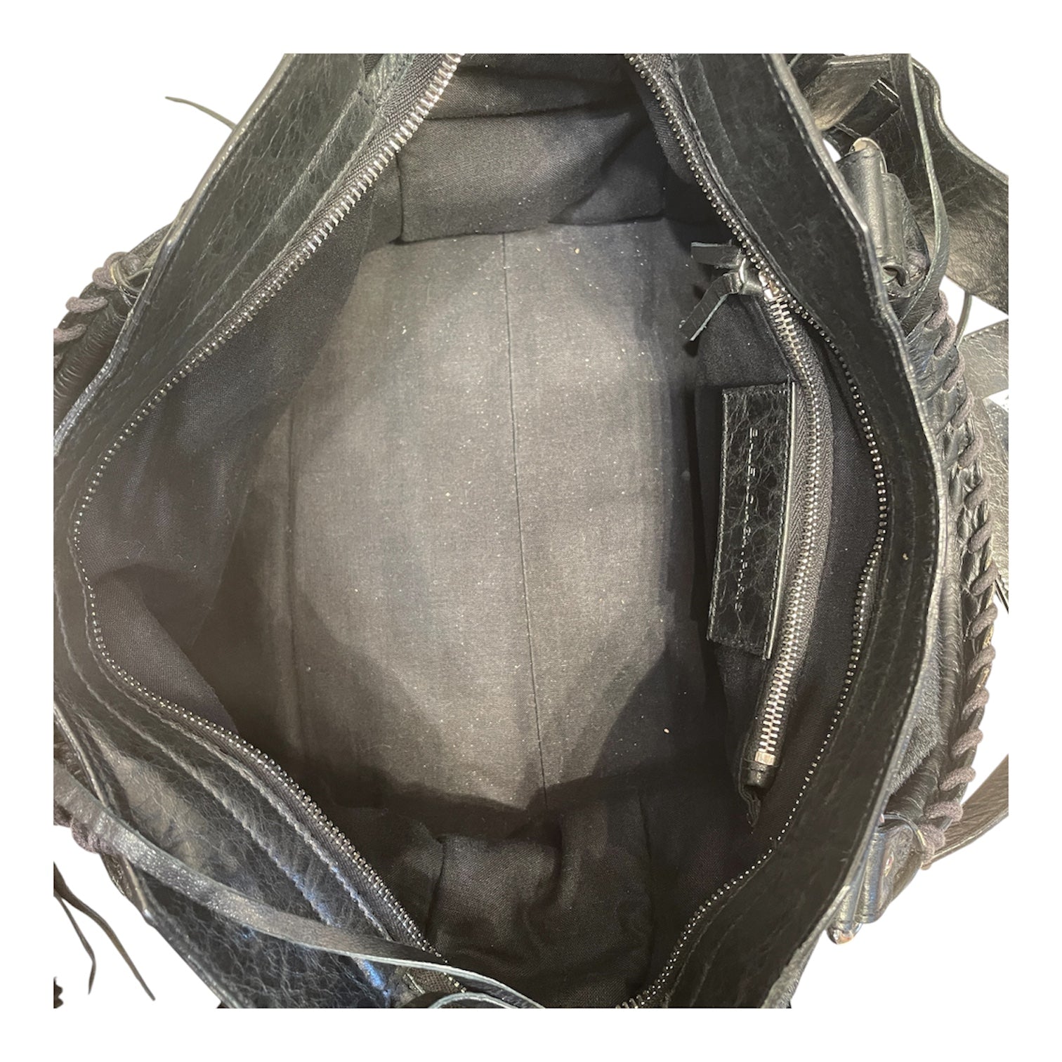 BALENCIAGA/Hand Bag/Fur/BLK/city bag view 4