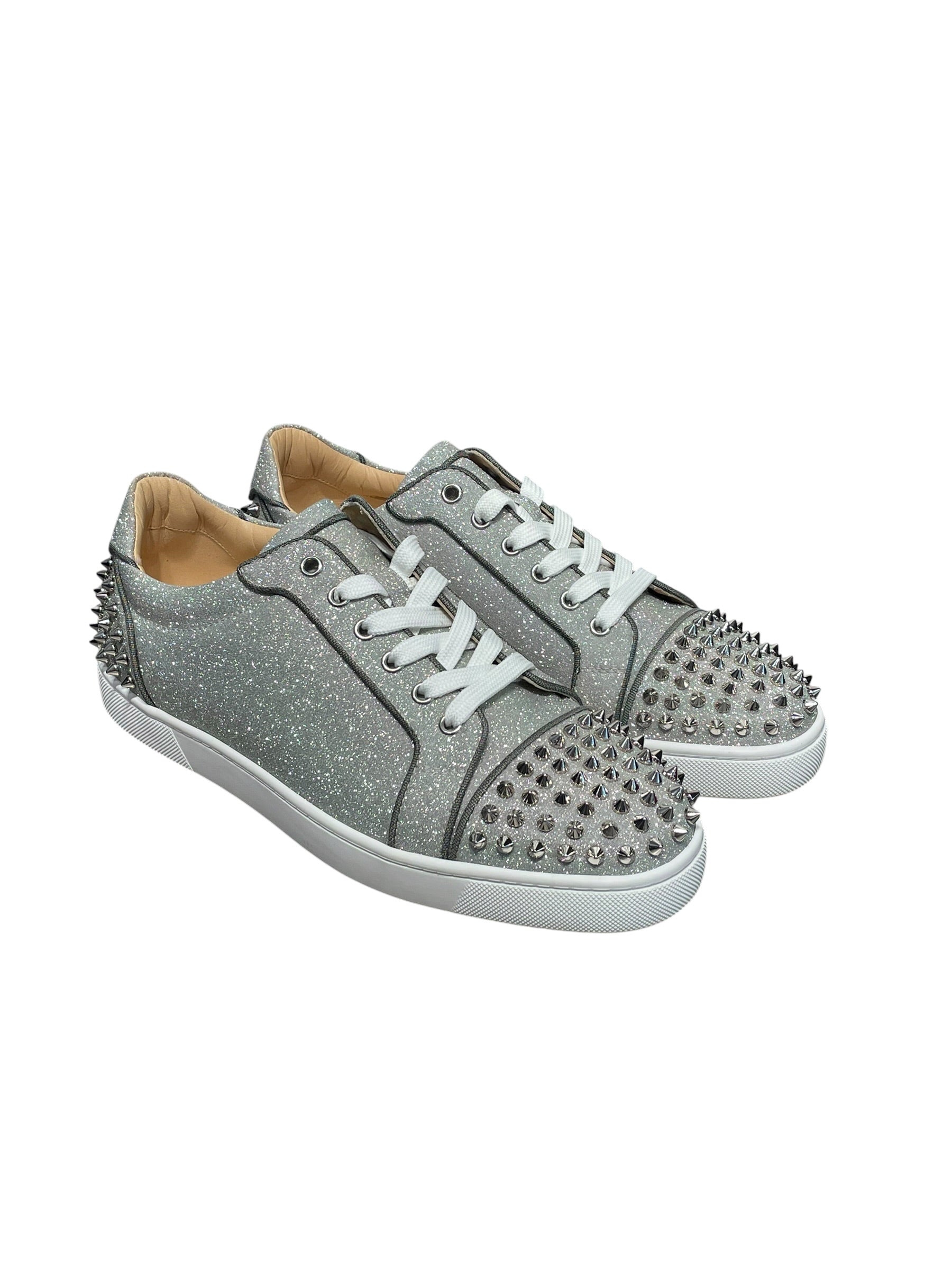 Christian Louboutin/Low-Sneakers/EU 42.5/SLV/GLITER SPIKES view 1
