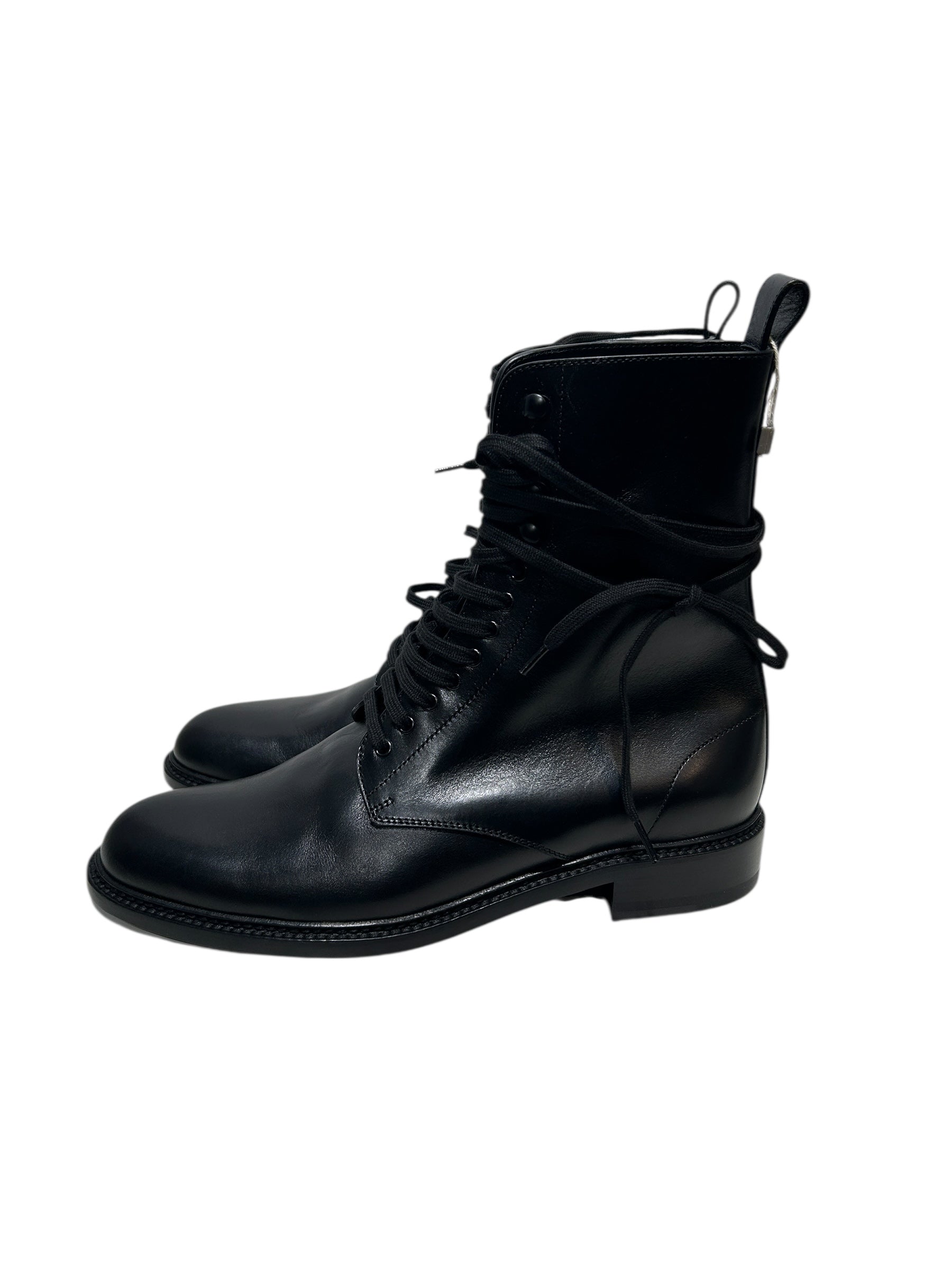 SAINT LAURENT/Boots/EU 42/Leather/BLK/LACE UP BLACK BOOTS view 4