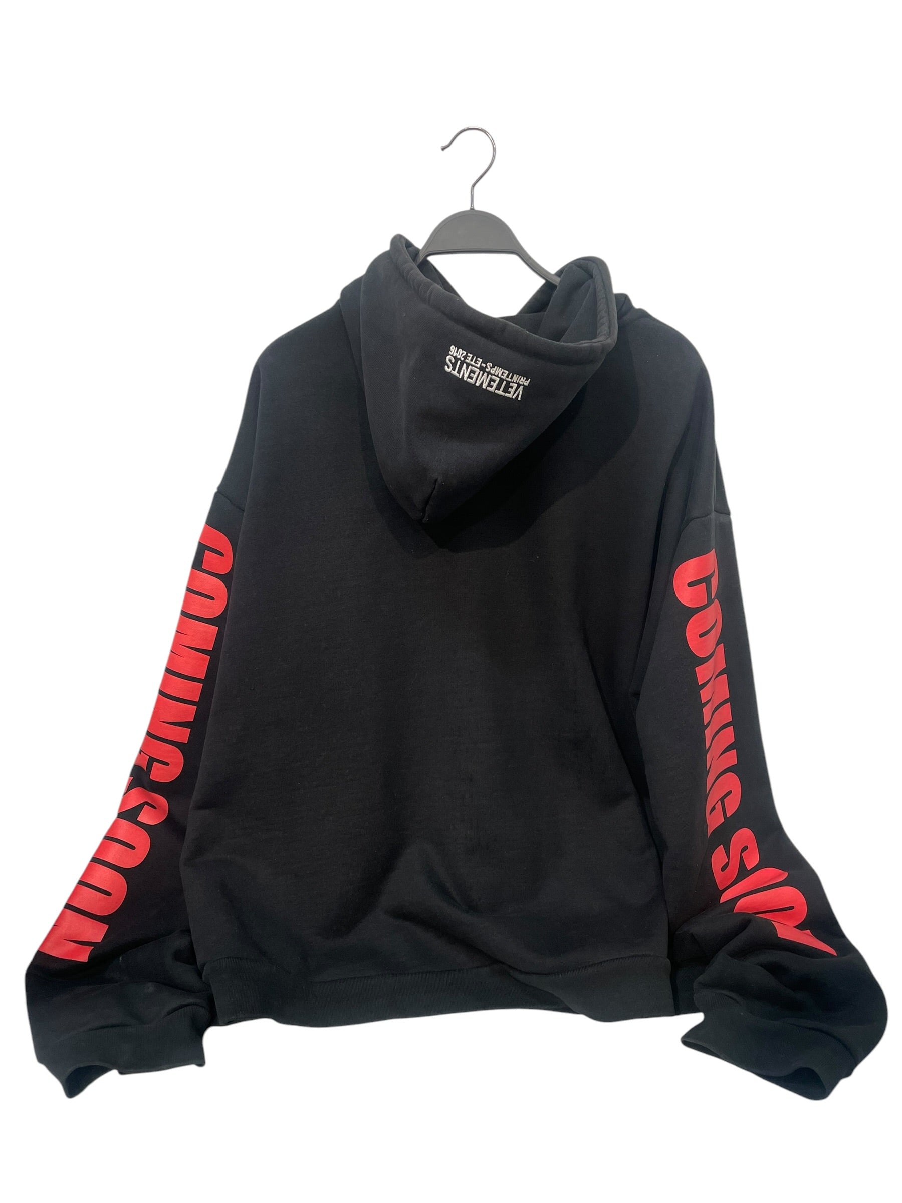 VETEMENTS/Hoodie/M/Graphic/Cotton/BLK/ss16 titanic coming soon view 2