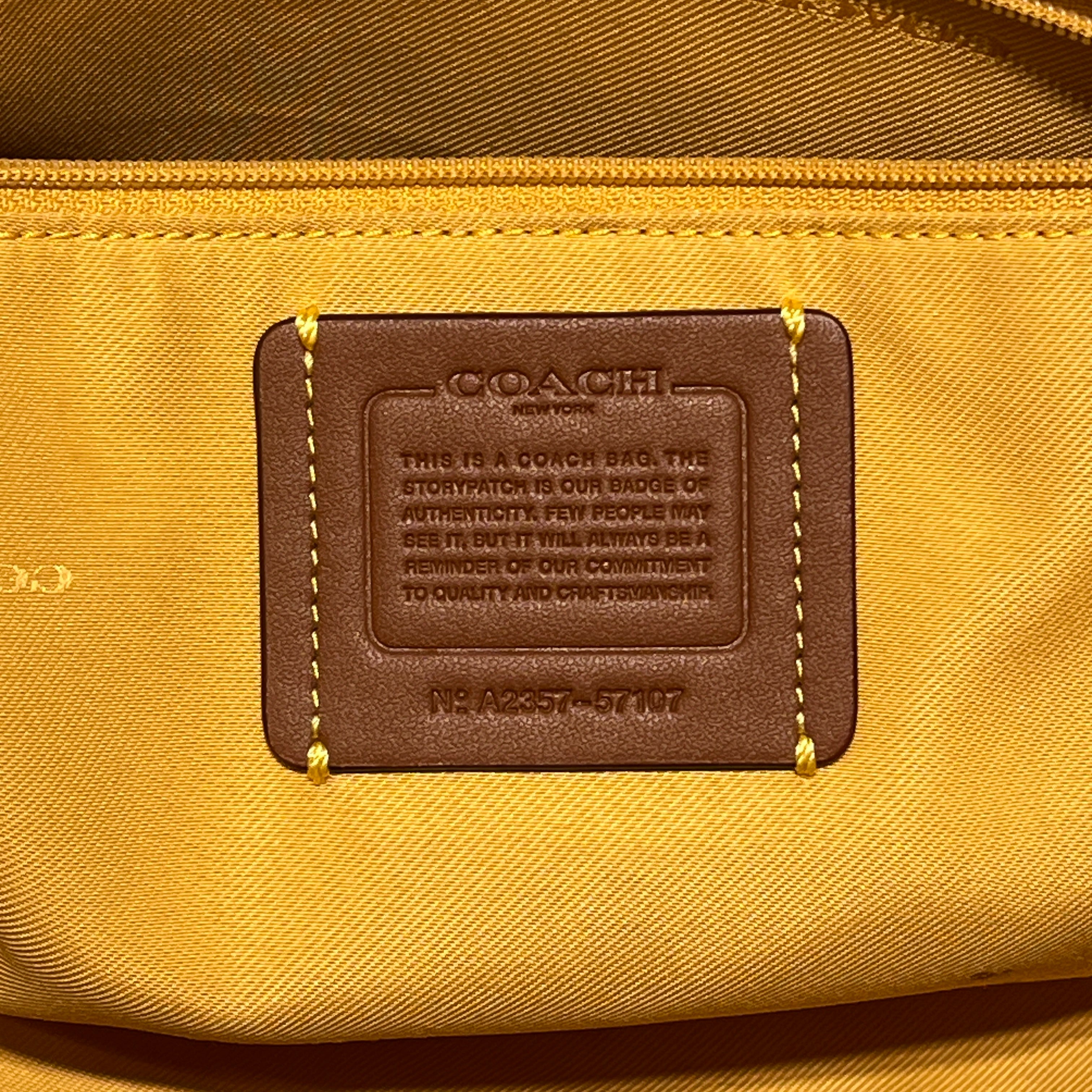 COACH/Hand Bag/Leather/YEL/LEATHER TOTE view 7