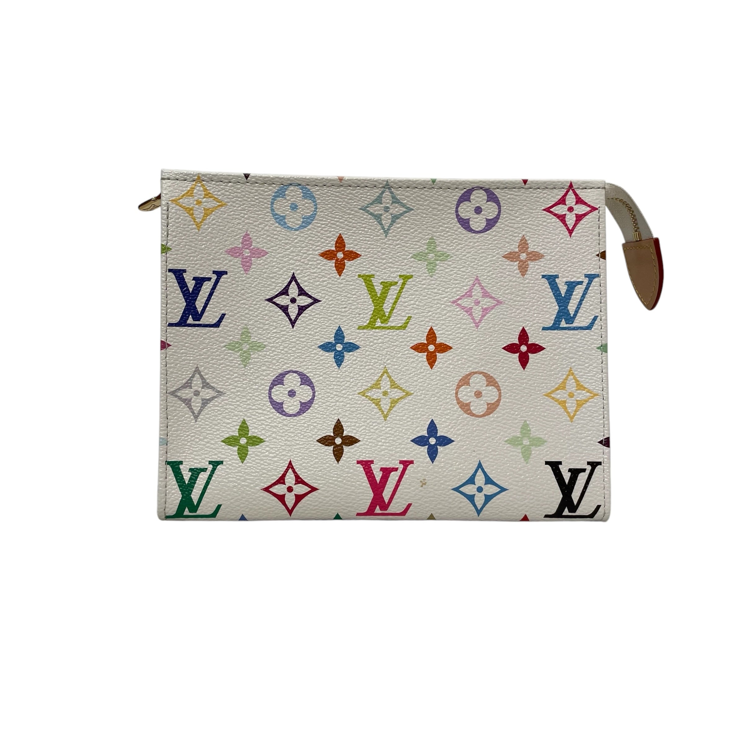 LOUIS VUITTON/Pouch/Monogram/Leather/WHT/murakami lv x tm toiletry pouc view 2