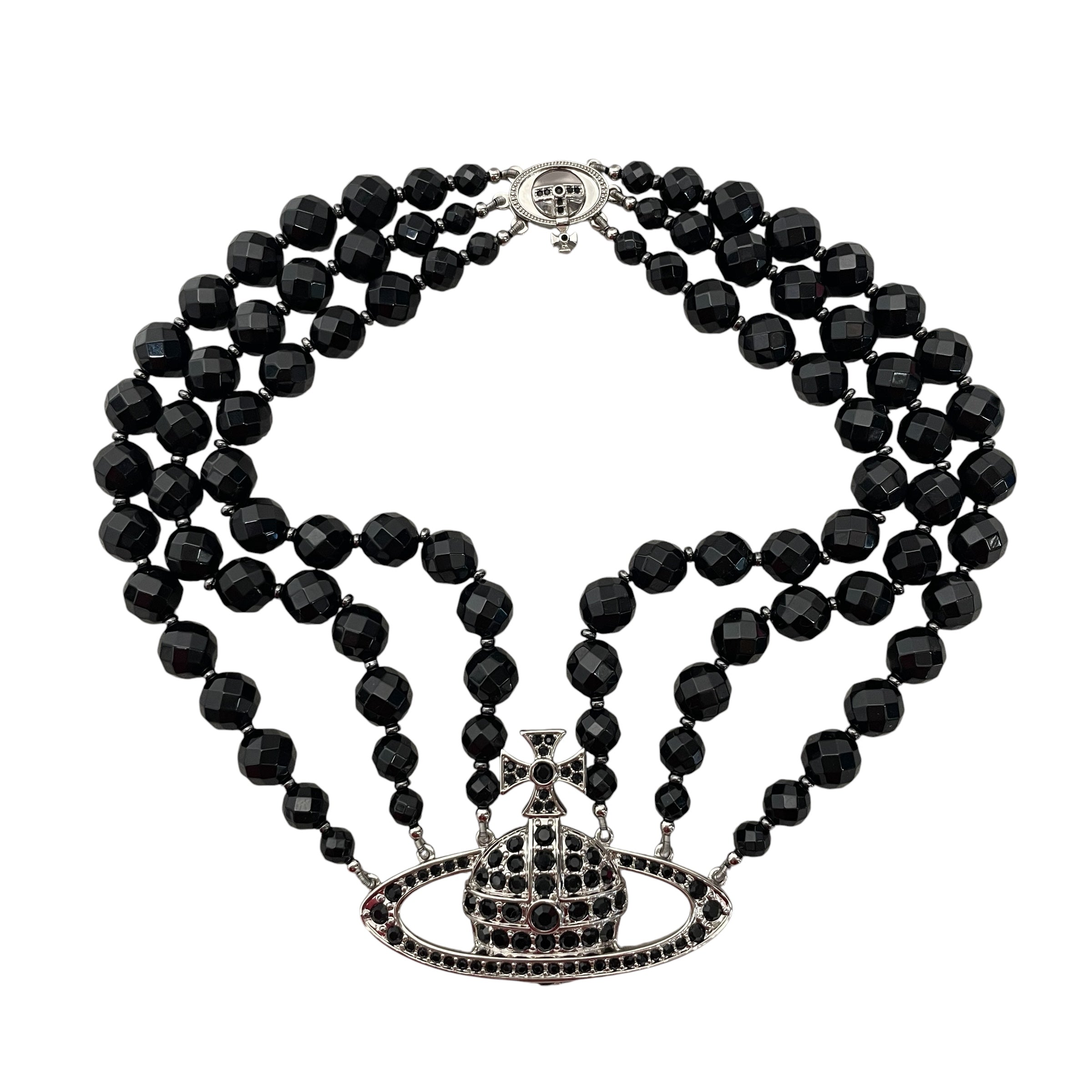 Vivienne Westwood/Necklace/BLK/L's/BLACK THREE ROPE view 1