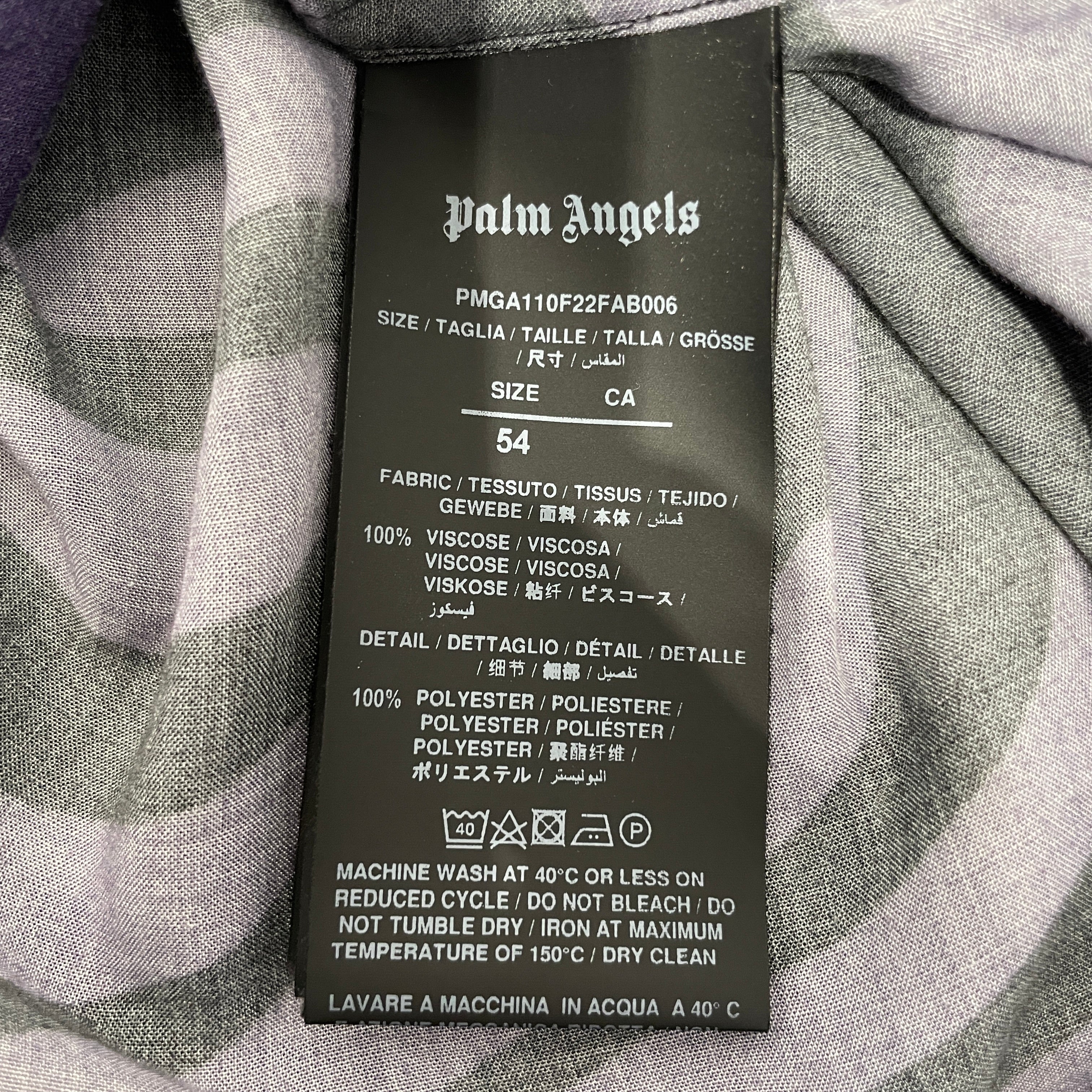 Palm Angels/SS Shirt/54/Polyester/PPL/Stripe/ view 3