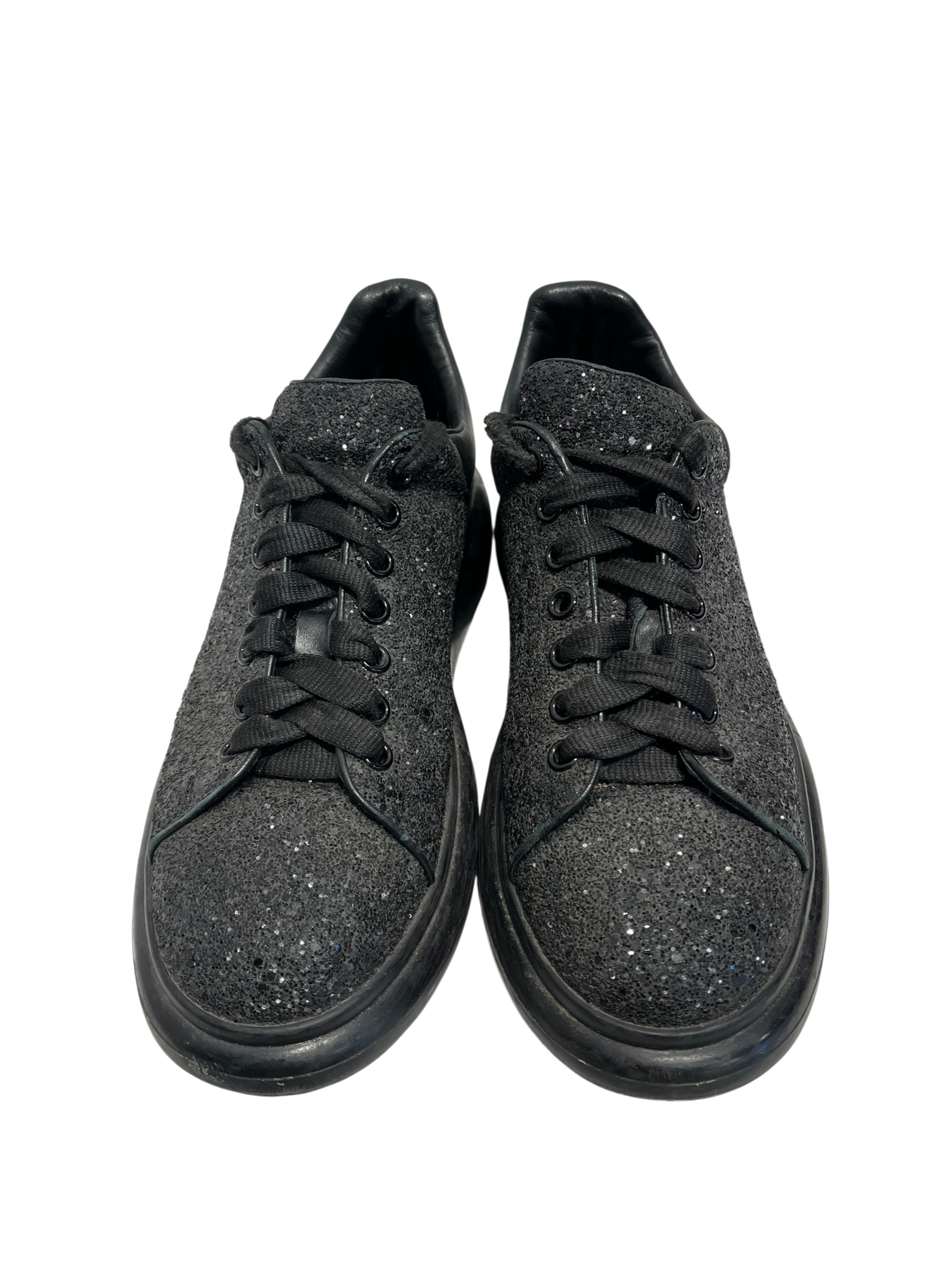 Alexander McQueen/Low-Sneakers/US 12/Glitter/Leather/BLK/OVERSIZED SNEAKER GLITTER view 5