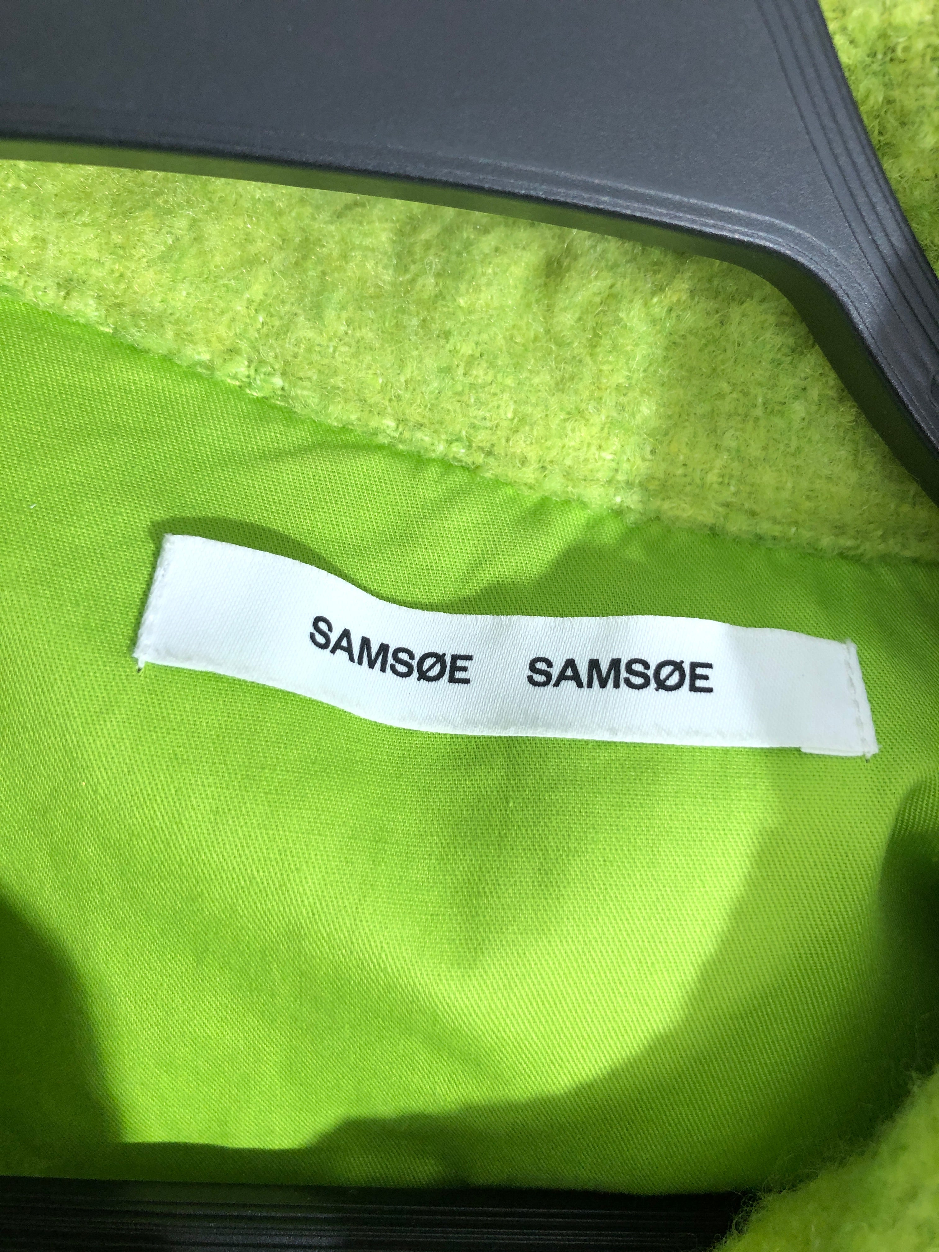 SAMSOE SAMSOE/Jacket/XS/Polyester/GRN/LIME GREEN WOOL BLEND view 3