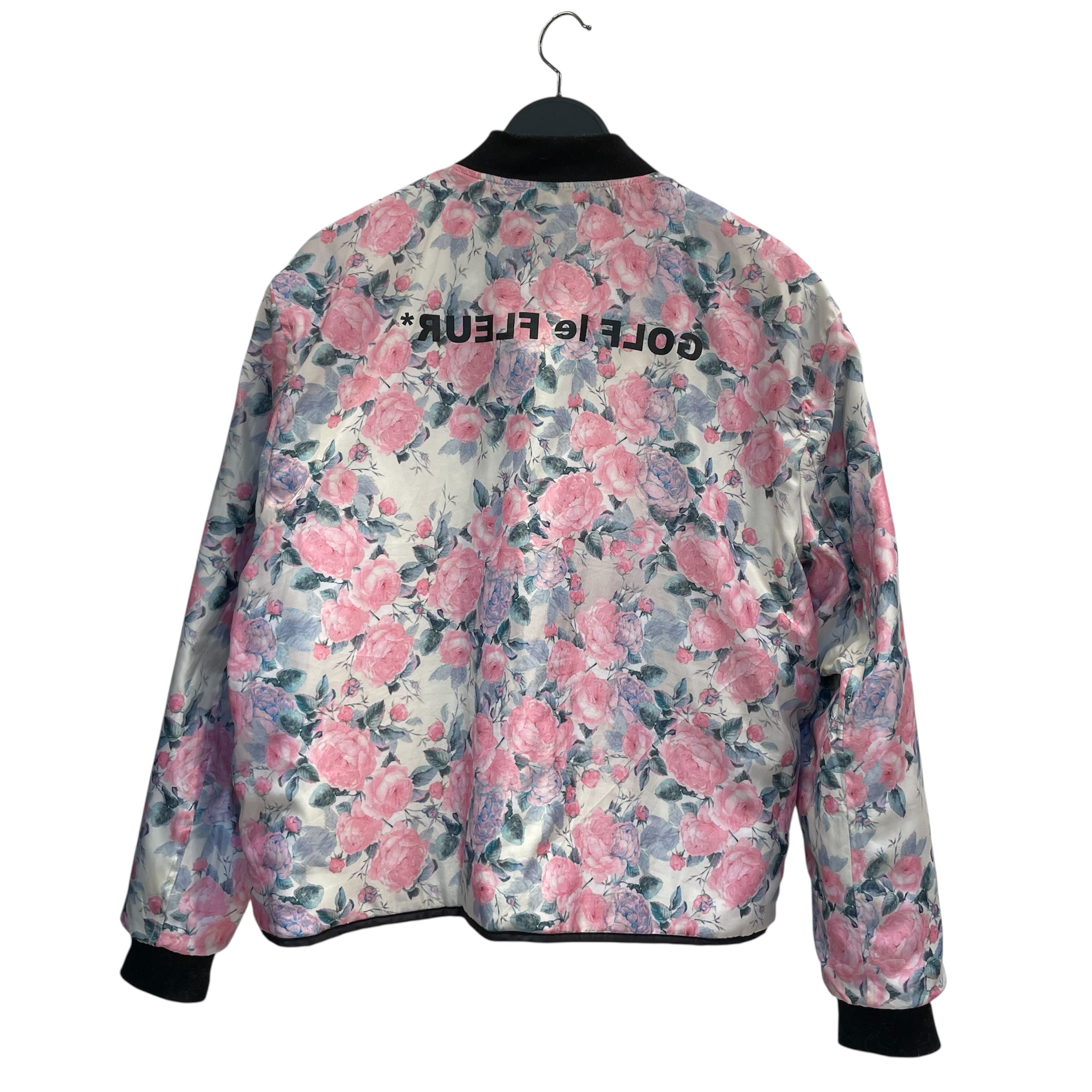 golf le fleur/Quilted Jkt/M/Nylon/BLK/reversible floral golf jkt view 4