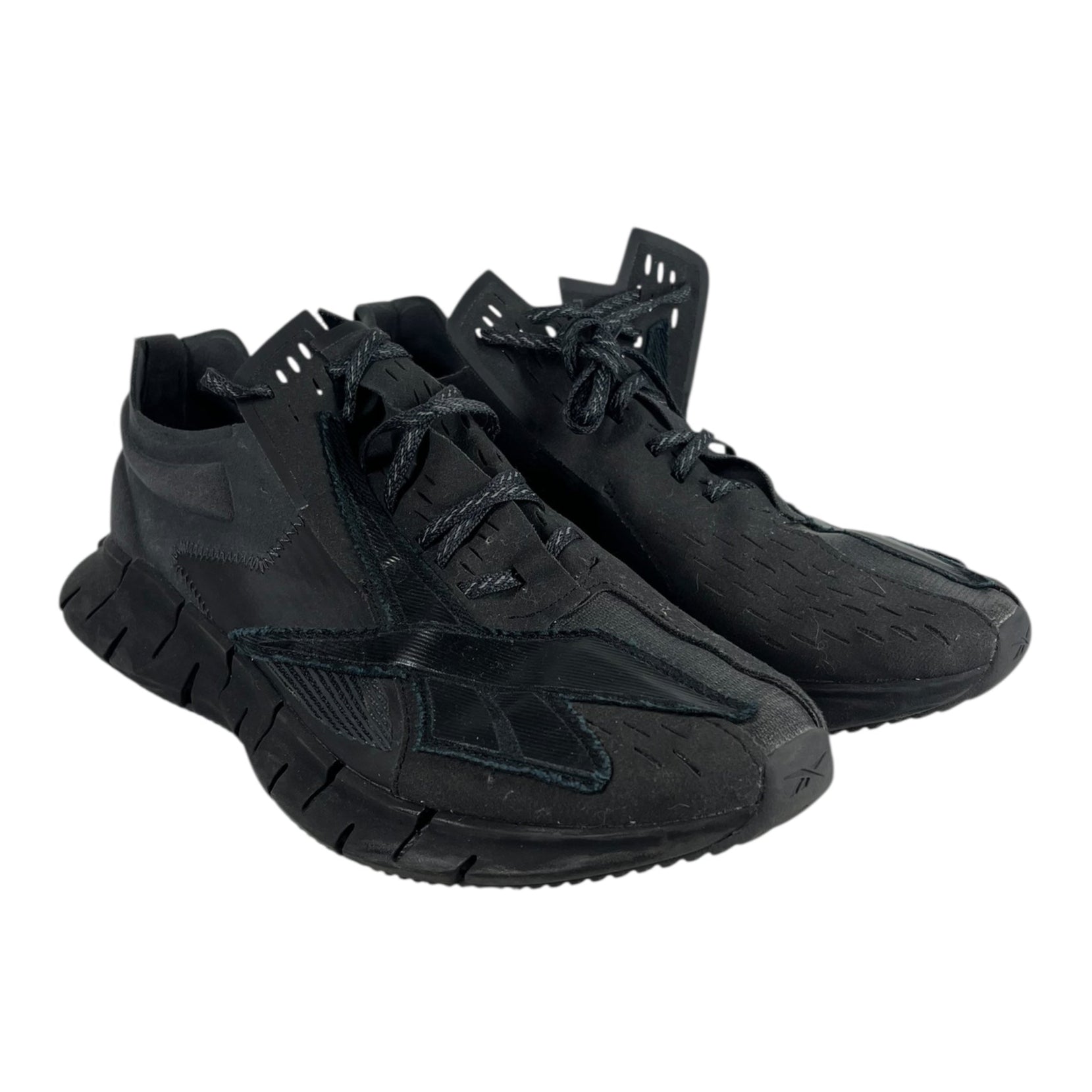 Maison Margiela/Reebok/Low-Sneakers/US 9/BLK/zig 3D storm view 1