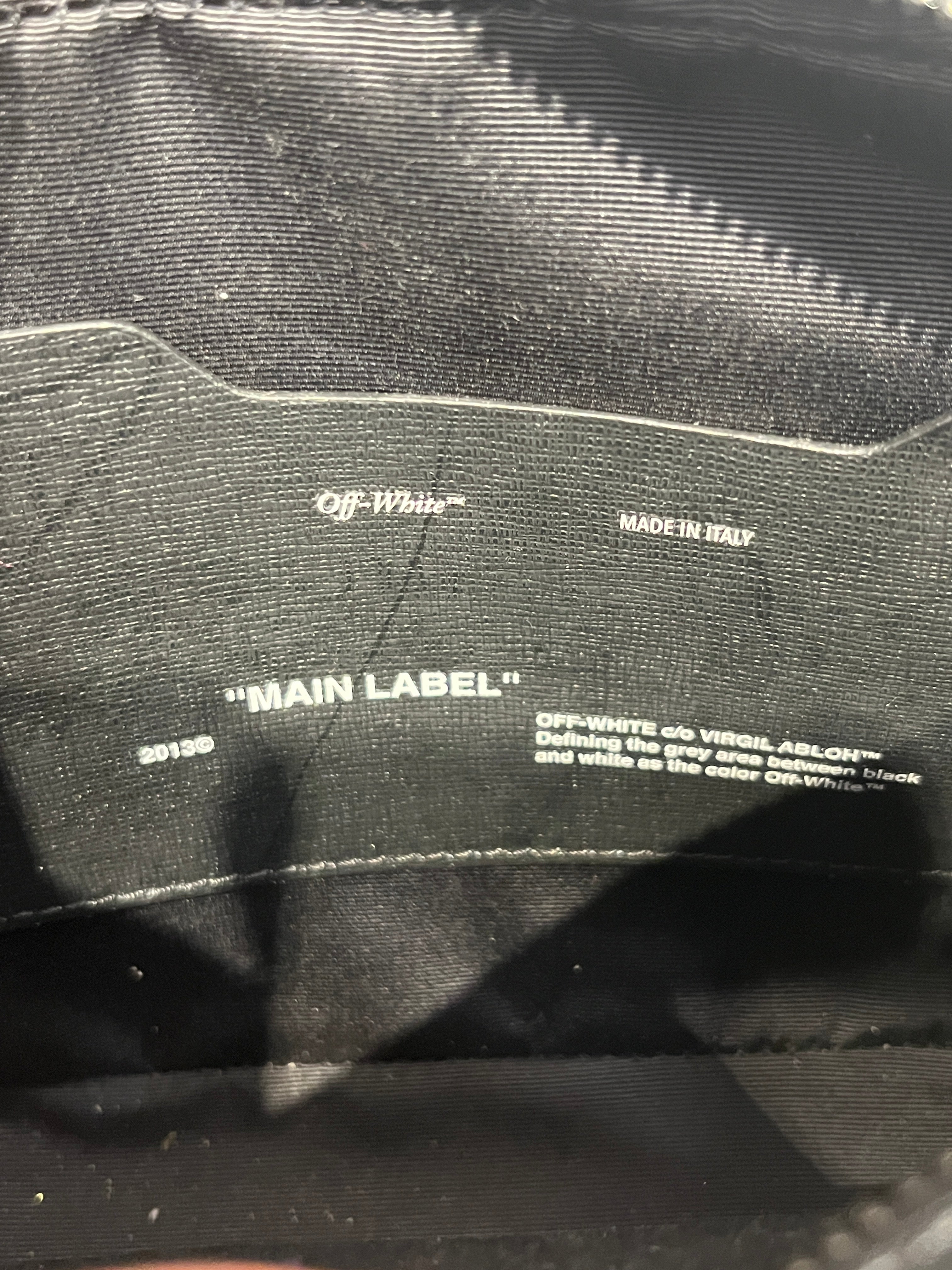 OFF-WHITE/Cross Body Bag/Stripe/Leather/BLK/DIAG CAMERA BAG view 5