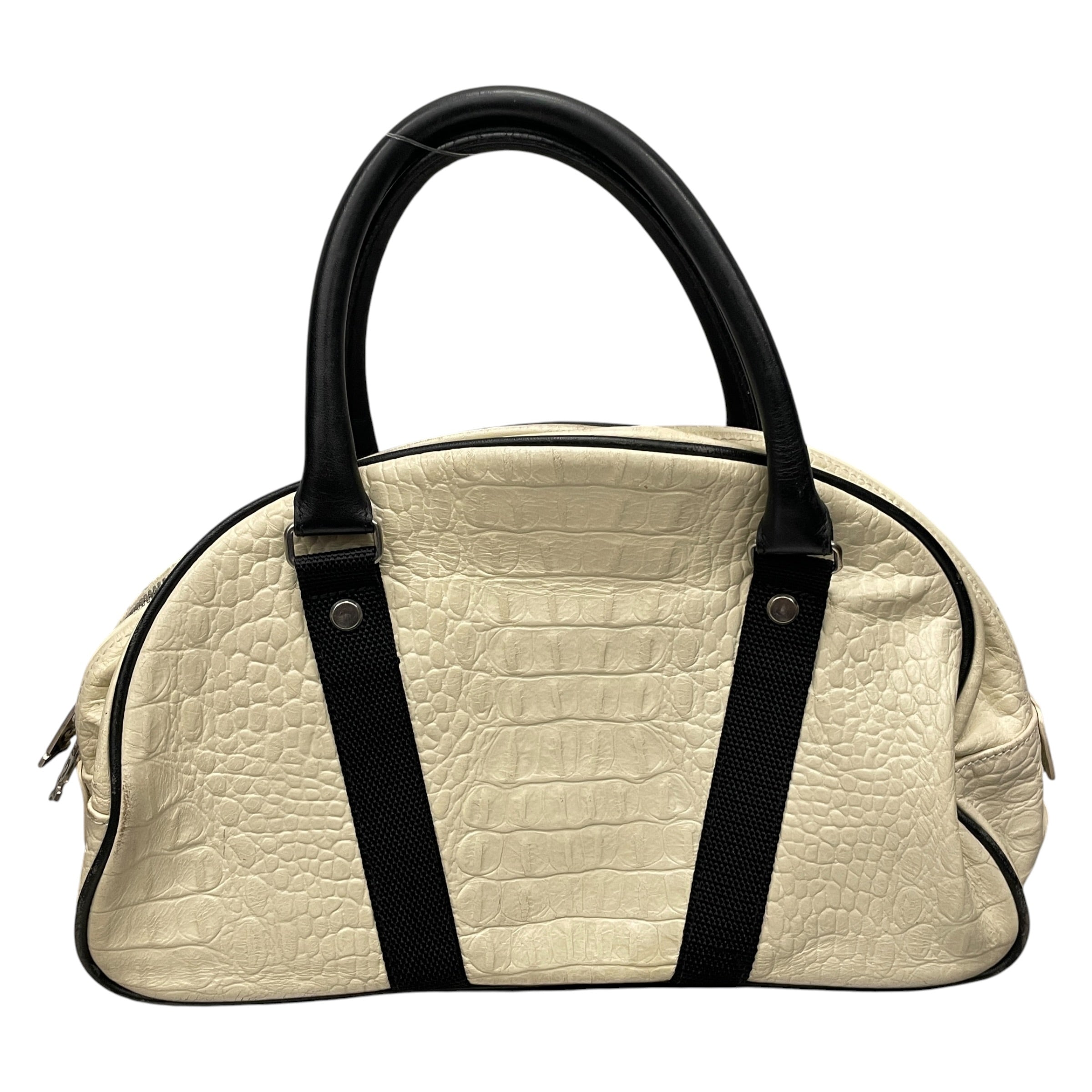 Y-3/Bag/Leather/WHT/BOWLER BAG CROC PRINT view 2