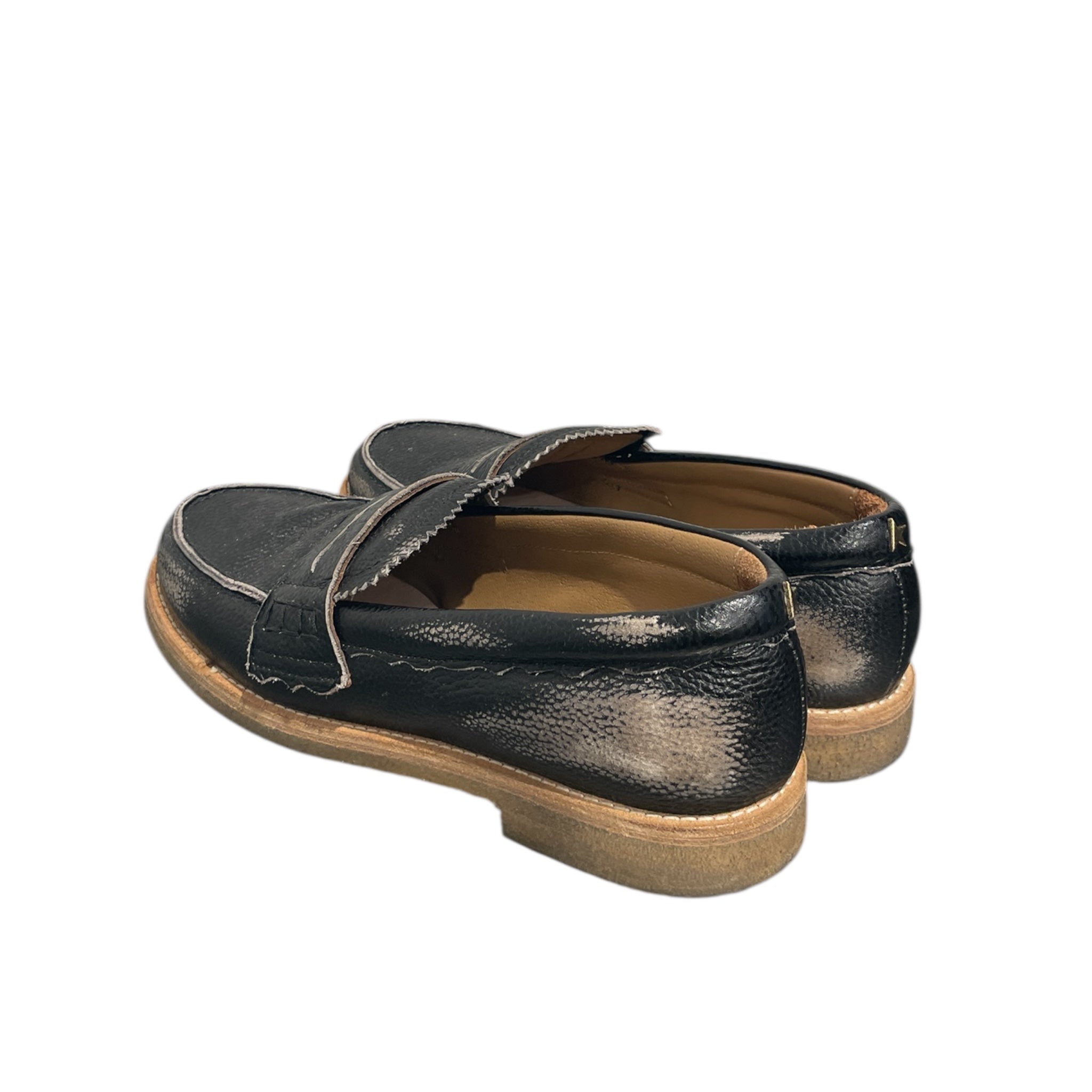 GOLDEN GOOSE/Shoes/EU 40/Leather/BLK/Slip-on/DISTRESSED JERRY GRAVEL LEATHE view 2