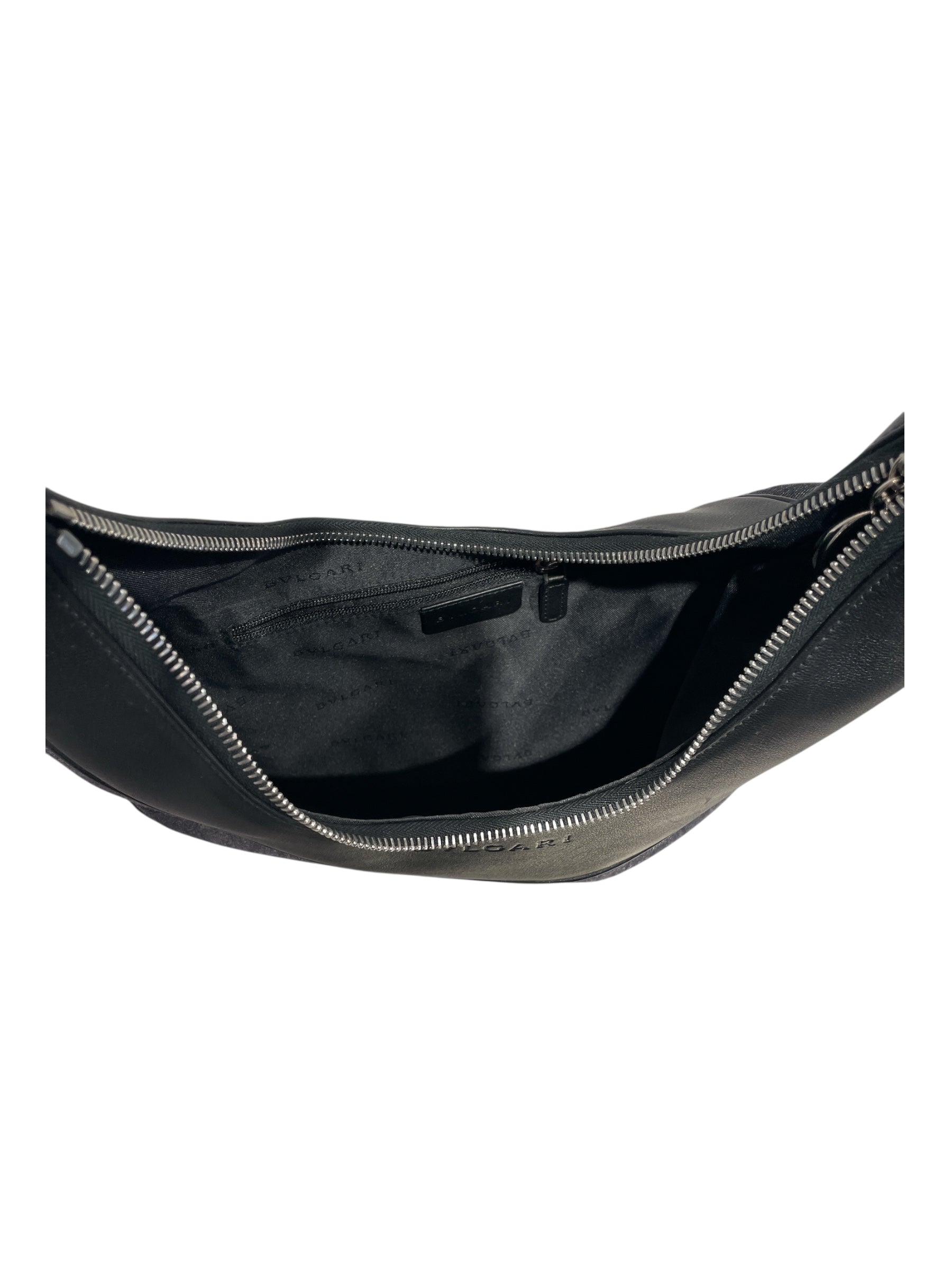 BVLGARI/Hand Bag/Monogram/BLK/Crescent Denim Ascot view 3