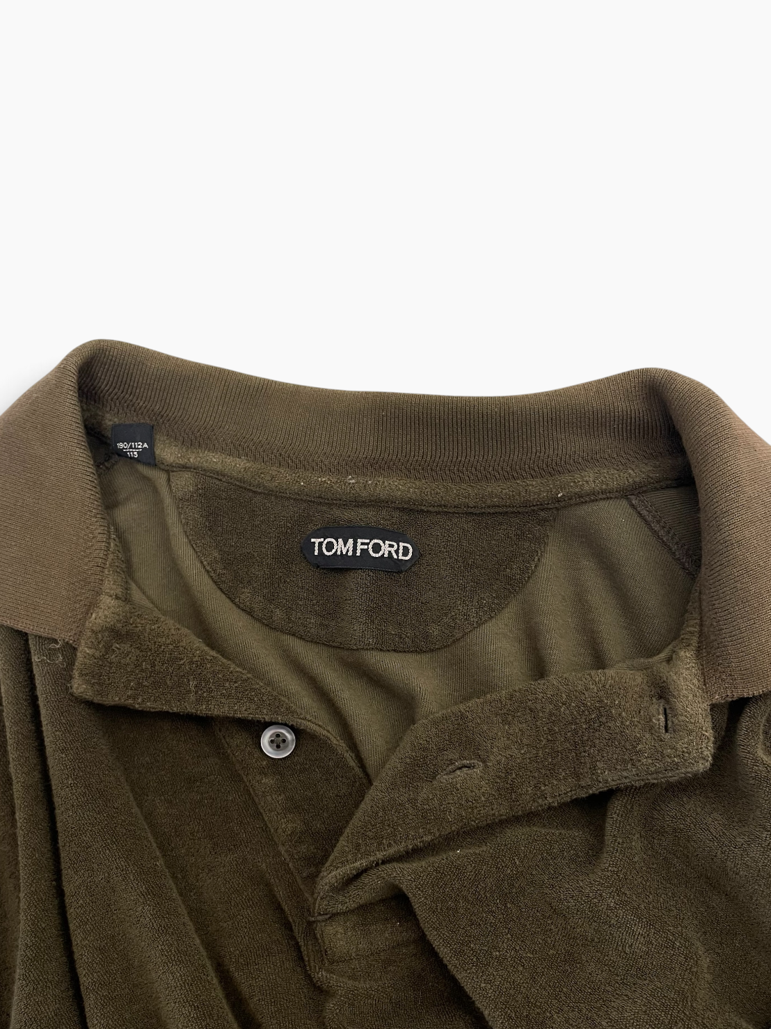 TOM FORD/Polo Shirt/58/Cotton/GRN/TOWEL POLO TOP view 3
