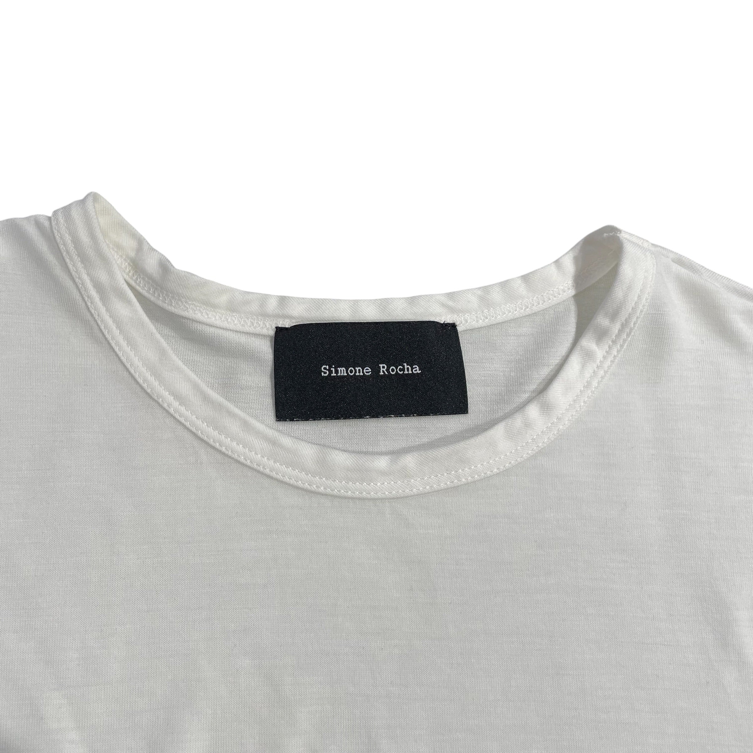 SIMONE ROCHA/SS Blouse/S/Cotton/WHT/bow tail view 3