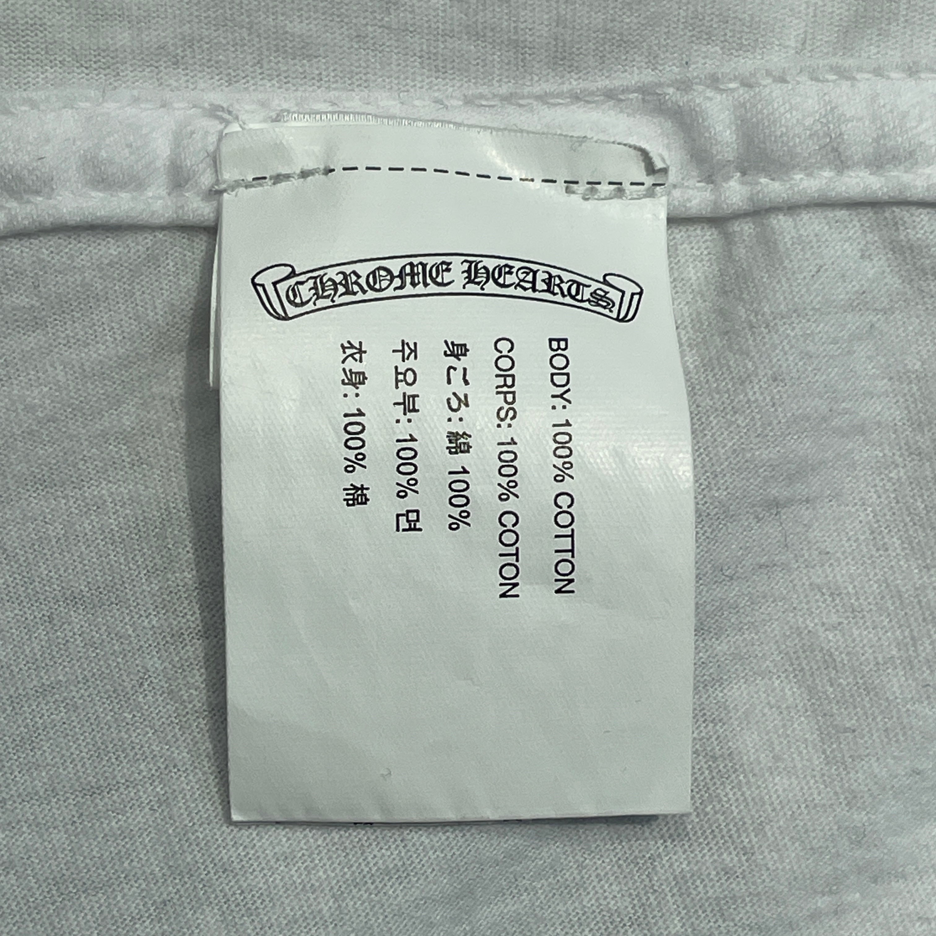 CHROME HEARTS/T-Shirt/XXL/Cotton/WHT/Graphic/Foti Scroll Tee view 4