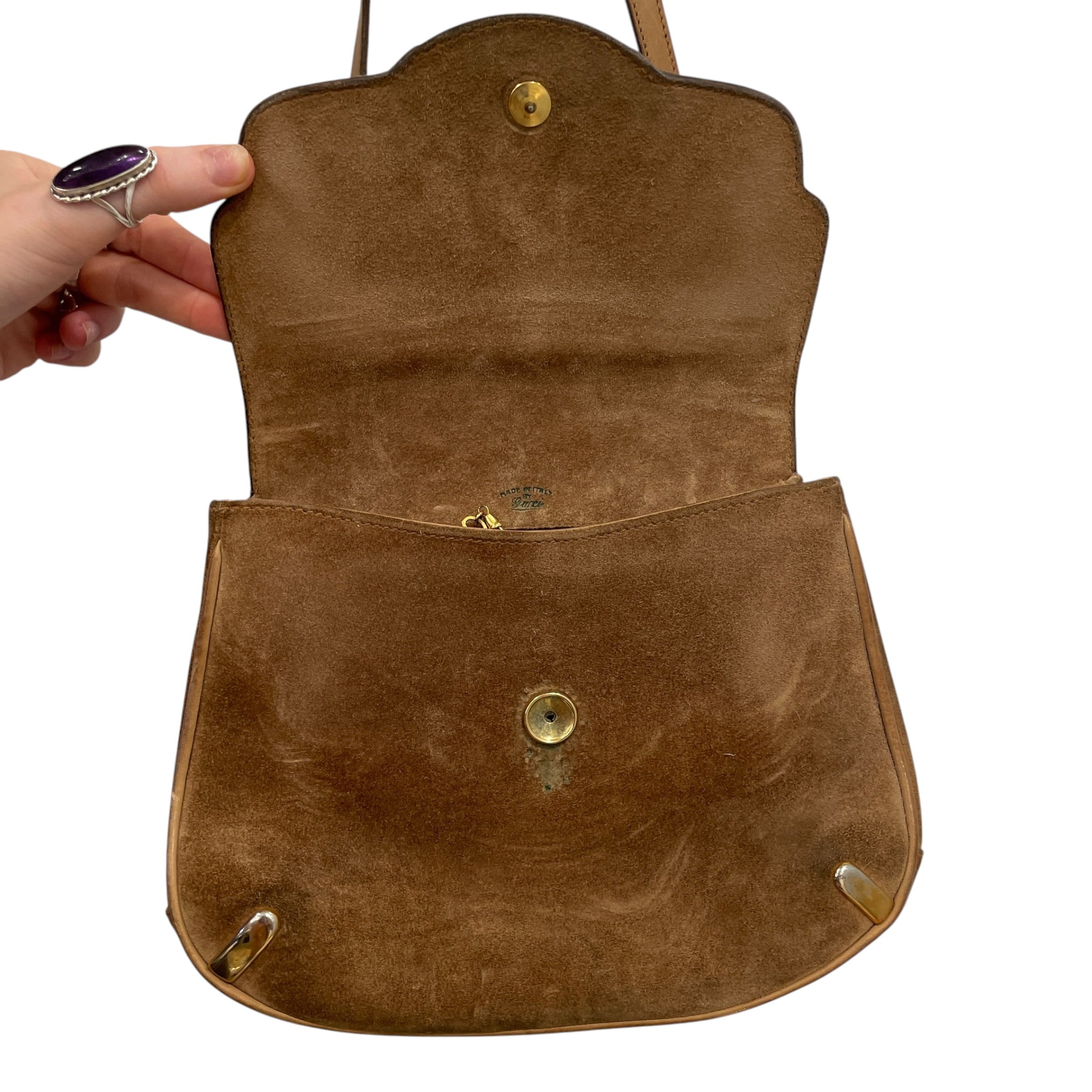 GUCCI/Hand Bag/Leather/CML/Suede/Gold Hardware view 5