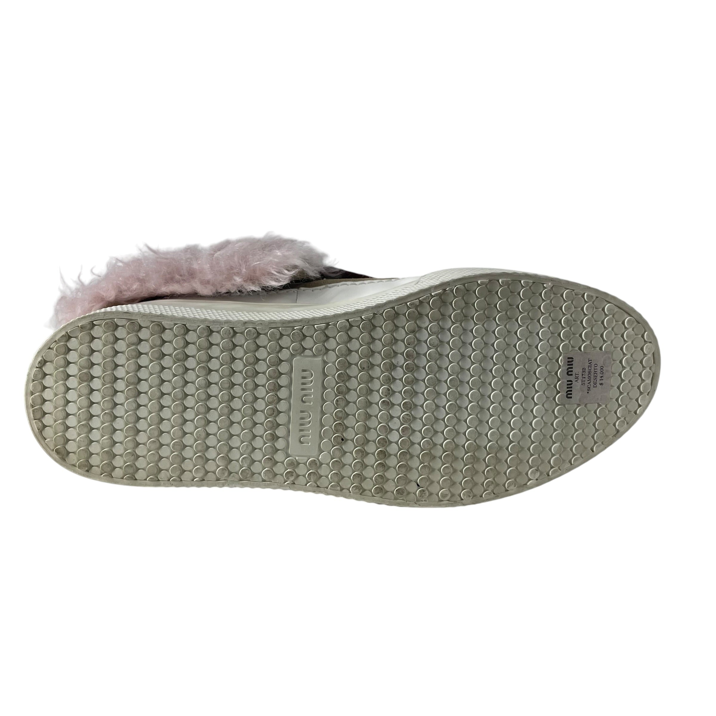 MIU MIU/Hi-Sneakers/EU 36/Fake Fur/PNK/PNK FUR PLATFORM SNEAKER view 4