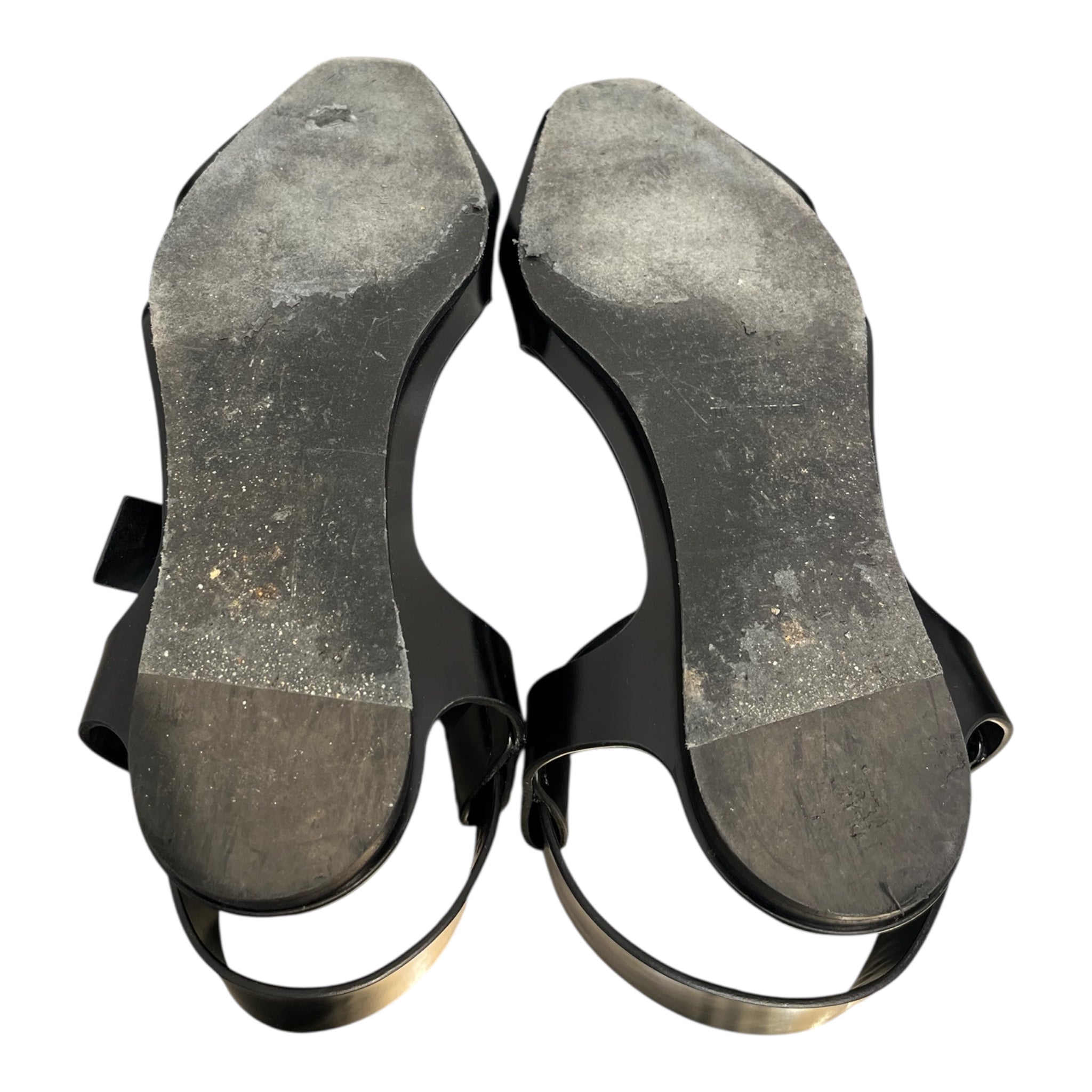 JIL SANDER/Sandals/EU 38/Faux Leather/BLK/EXCESS LEATHER SANDAL view 6