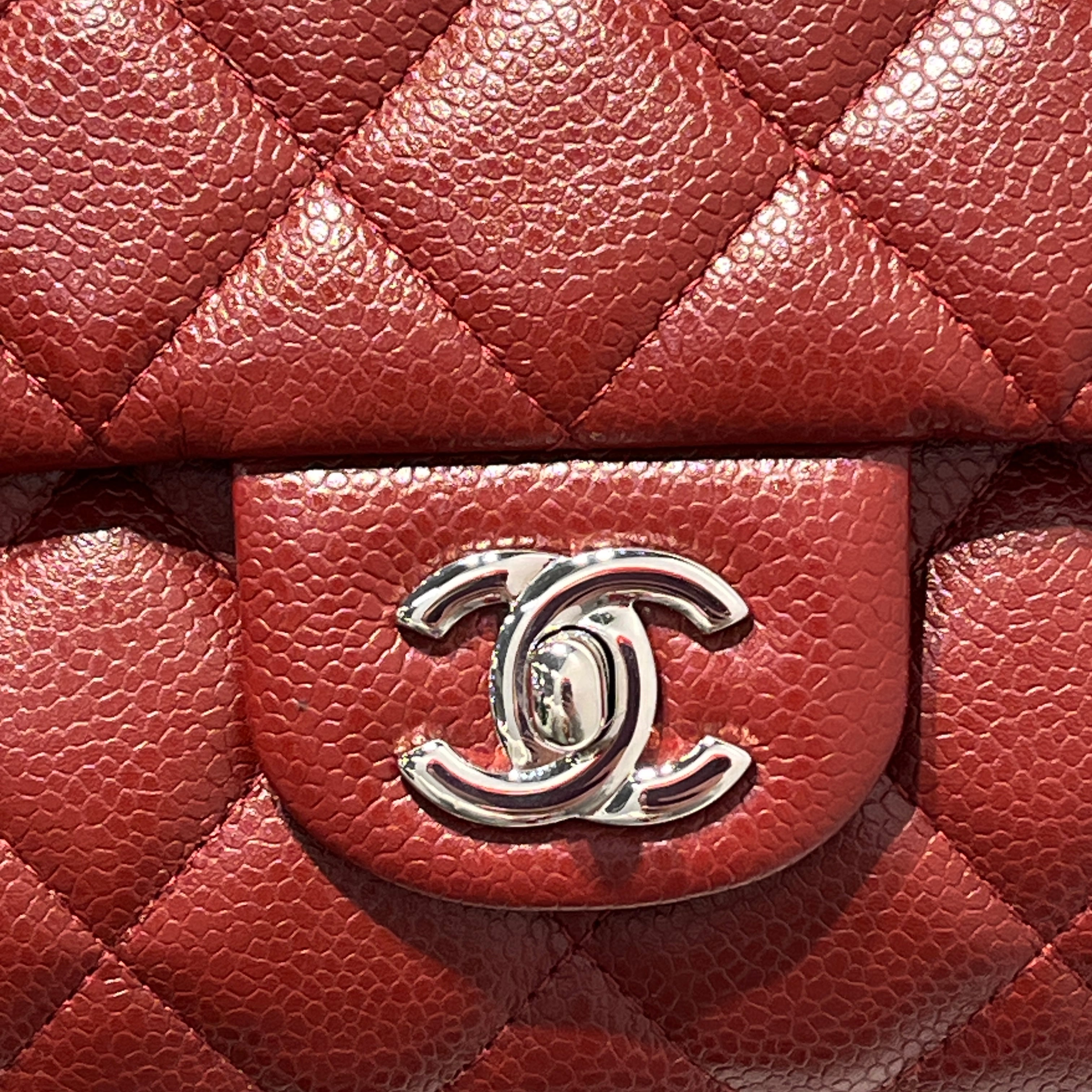 CHANEL/Hand Bag/Leather/BRD/caviar jumbo flap view 11