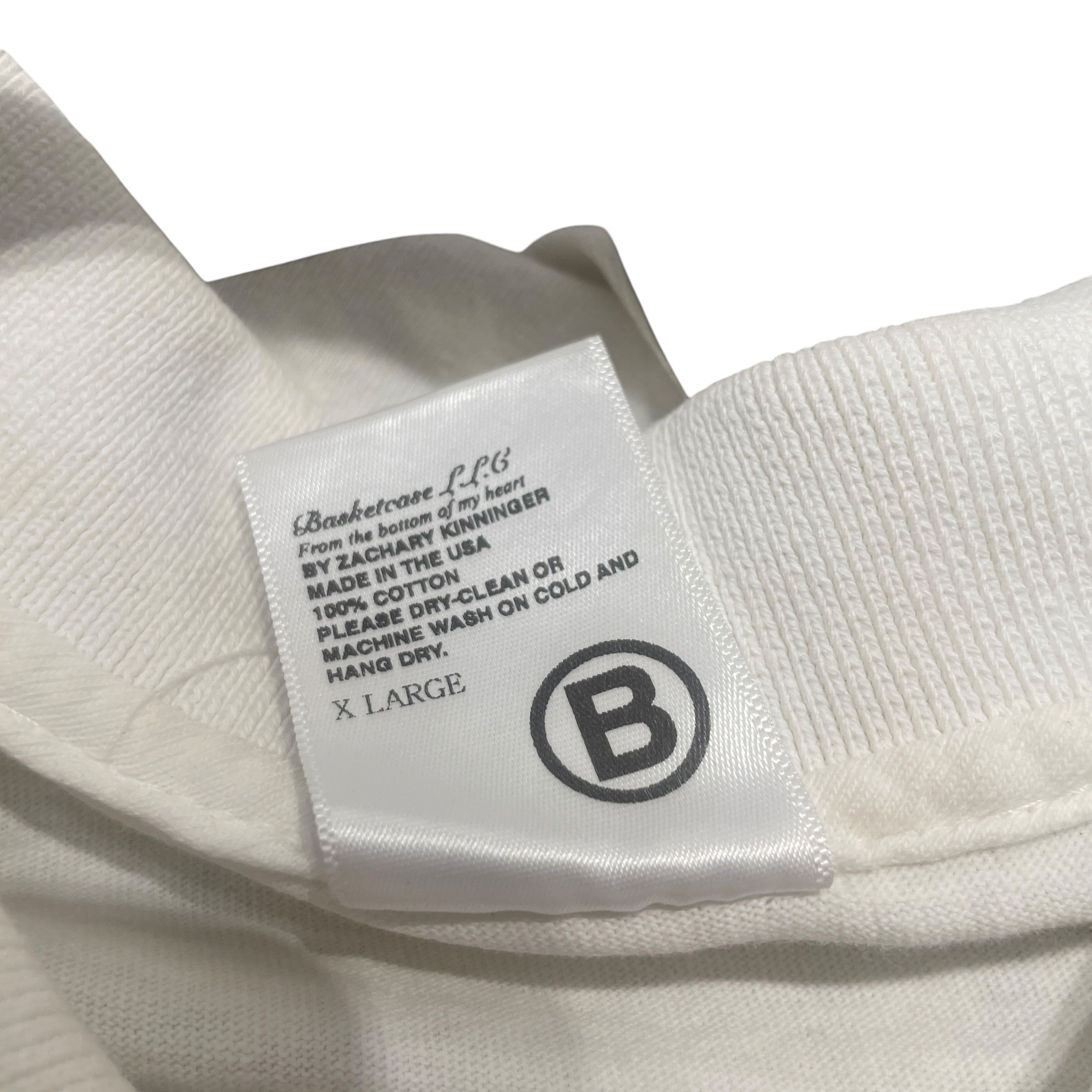basketcase gallery/T-Shirt/XL/Cotton/WHT/Graphic/basketcase polo view 3
