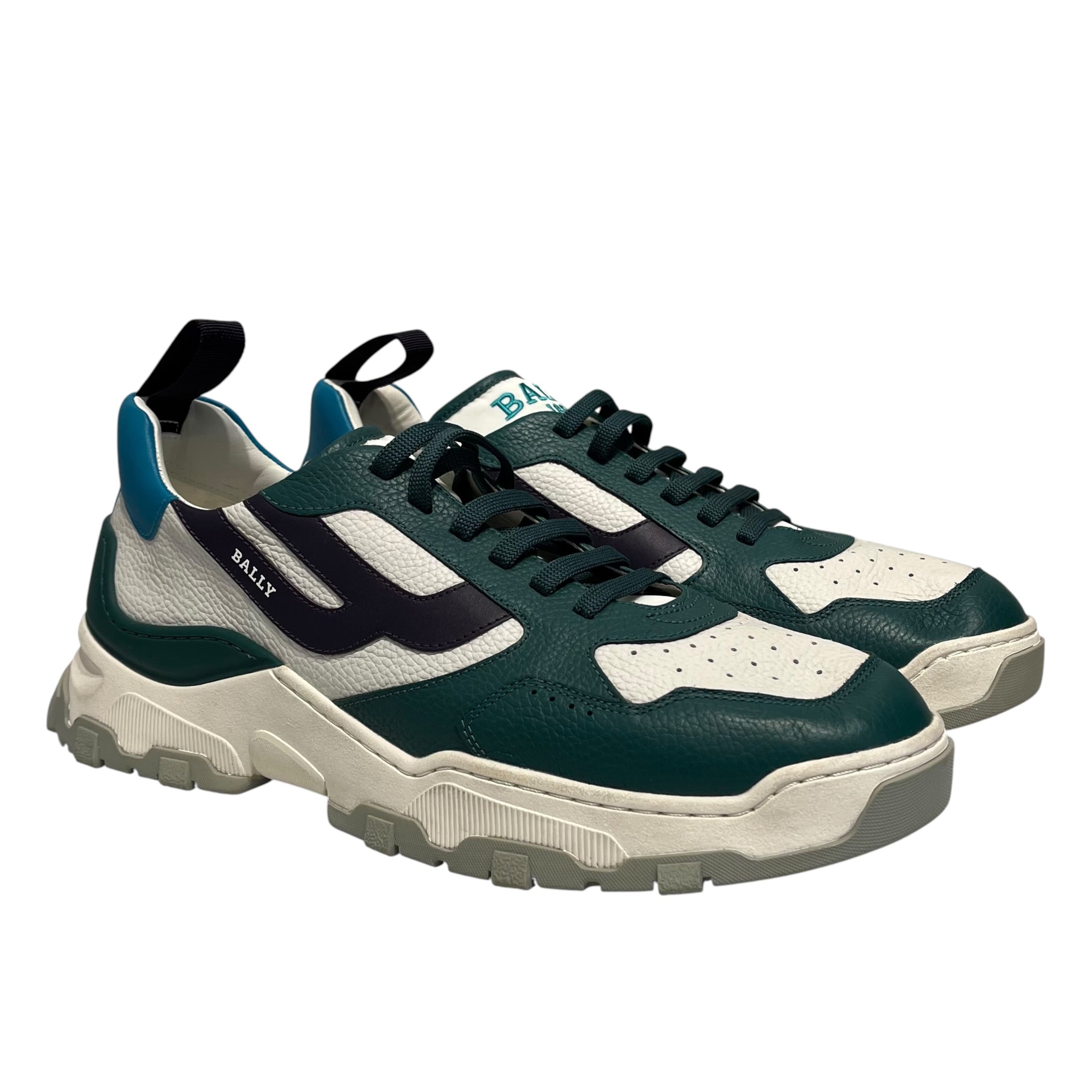 BALLY/Low-Sneakers/US 13/Leather/MLT/holden grn/ppl/teal trainer view 1