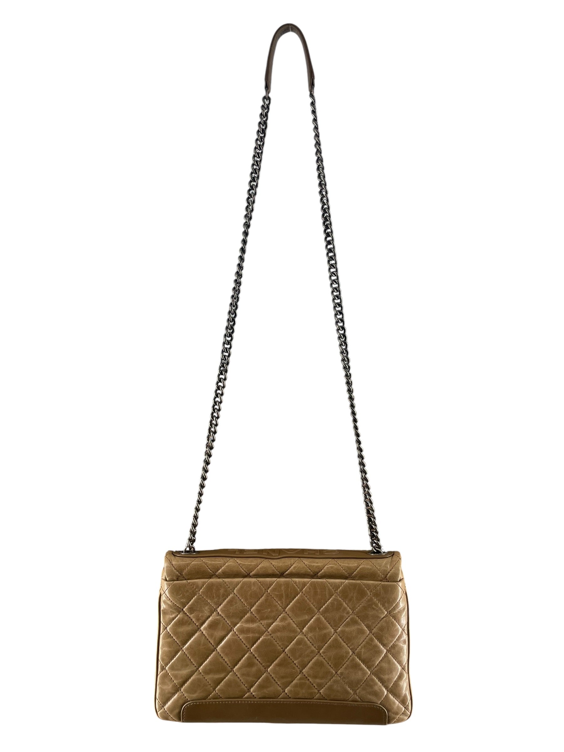 CHANEL/Hand Bag/Border/Leather/BRW/MATELASSE QUILTED BOY BAG view 2