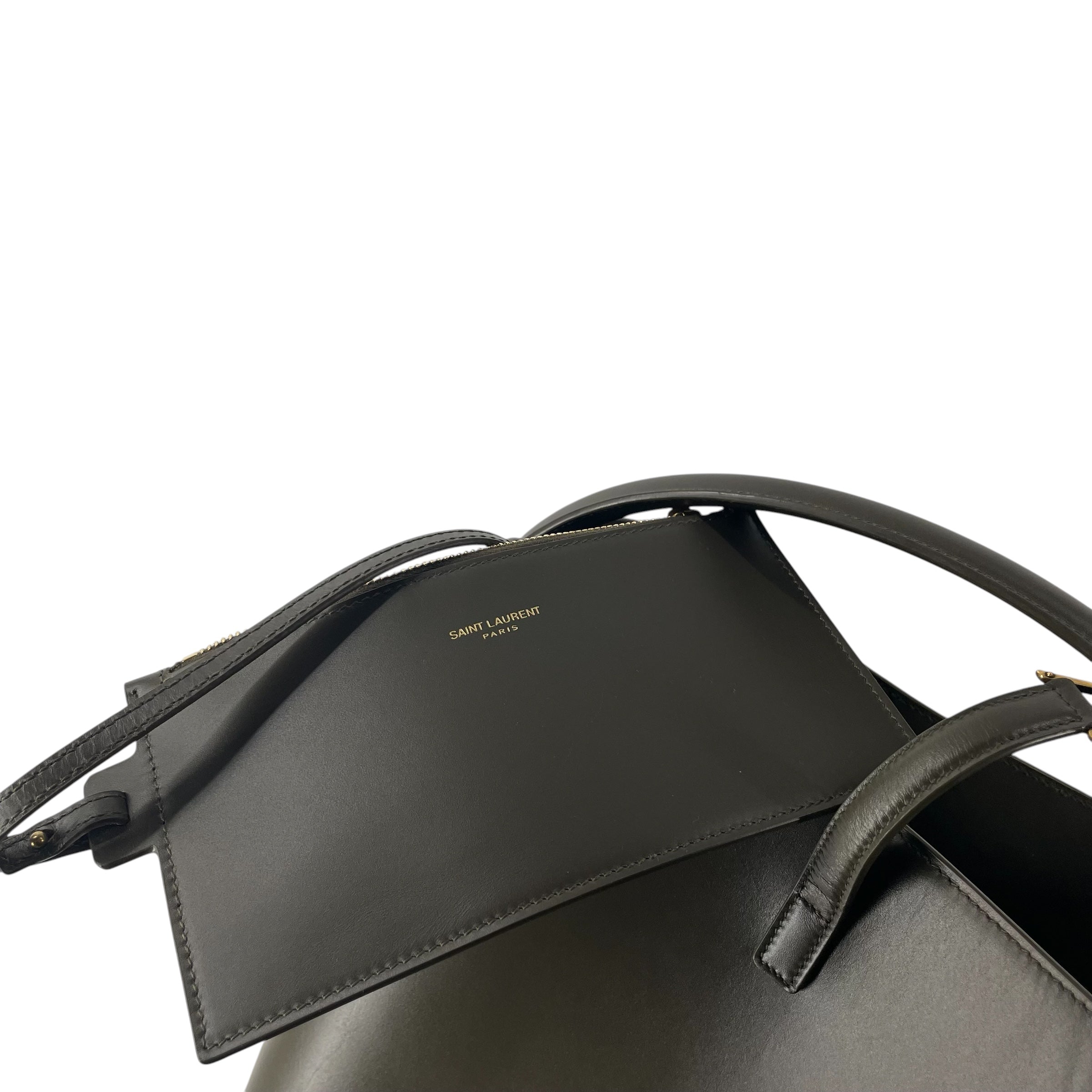 YVES SAINT LAURENT/Tote Bag/Leather/GRN/BUCKET BAG view 4