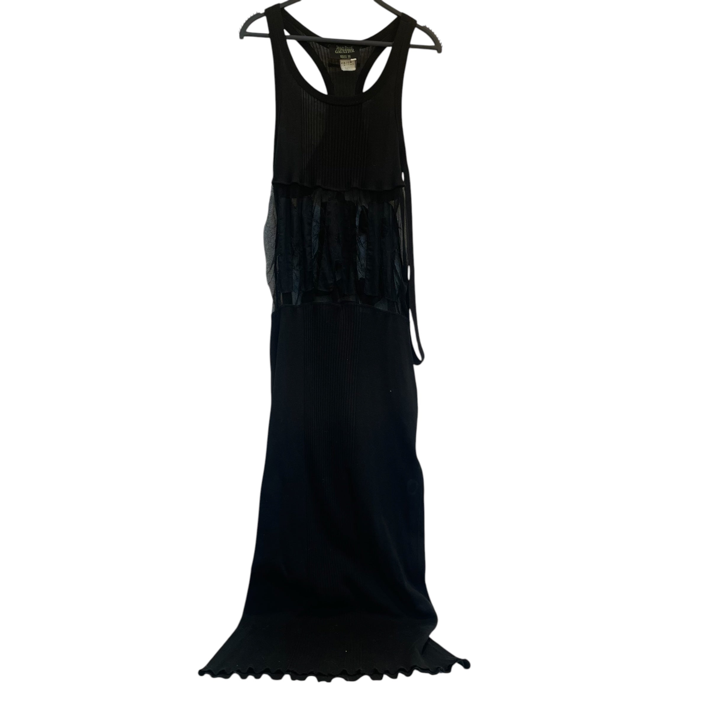 Jean Paul Gaultier/SL Dress/L/Cotton/BLK/MAILLE FEMME/MESH view 1