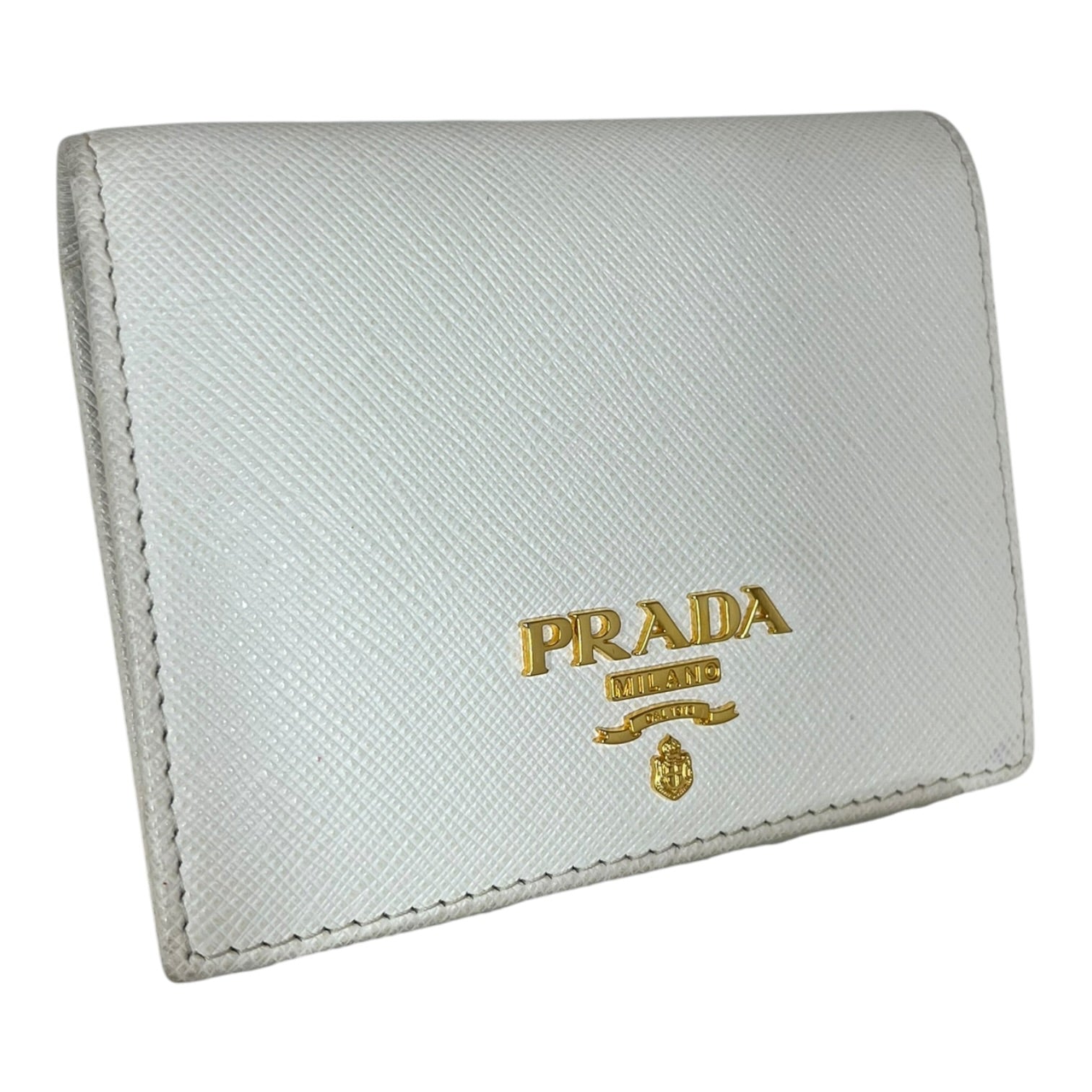 PRADA/Bifold Wallet/Leather/WHT/L's/ view 1