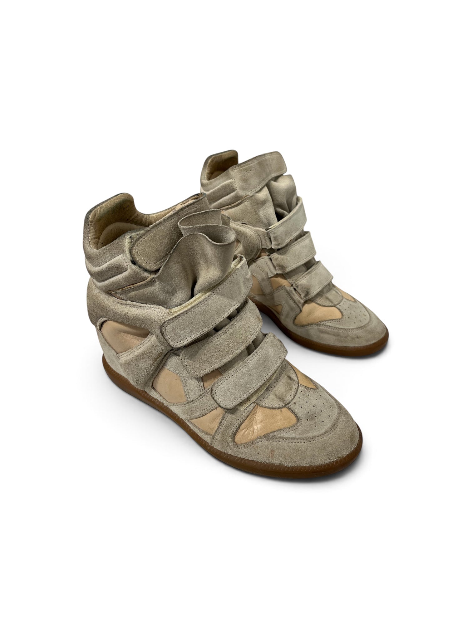 ISABEL MARANT/Hi-Sneakers/EU 40/Suede/BEG/BEKETT WEDGE SNEAKERS BEIGE view 1