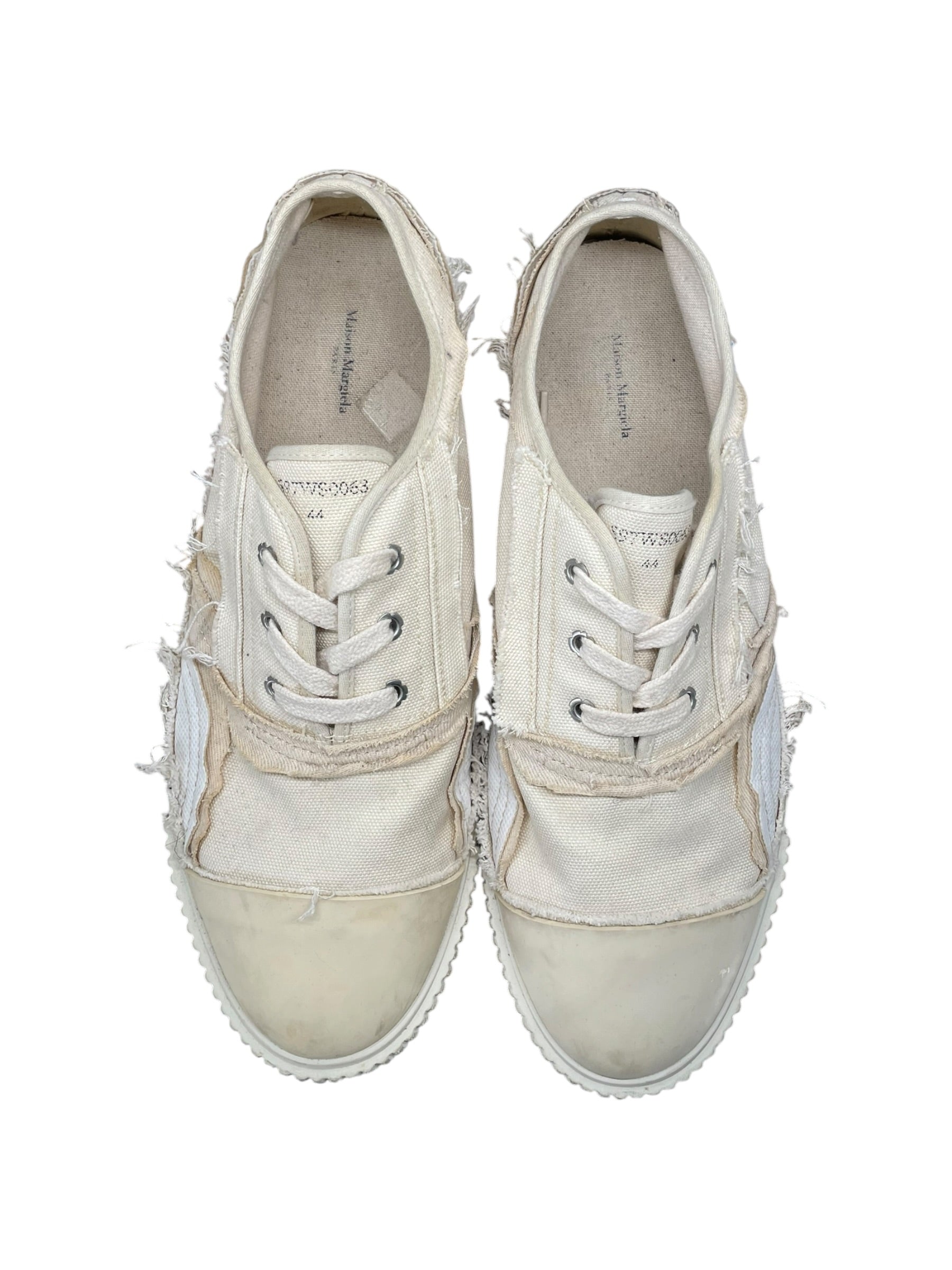 Maison Margiela/Low-Sneakers/US 11/Cotton/CRM/reconstructed lowtop view 3