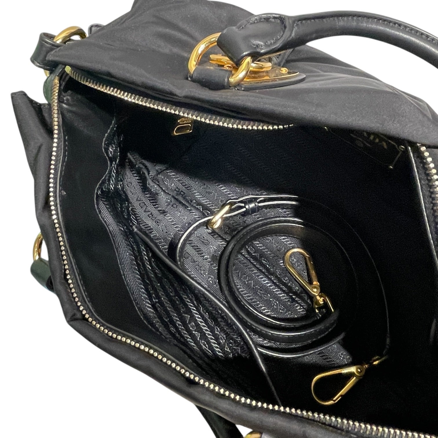 PRADA/Hand Bag/Nylon/BLK/TESSUTO view 4