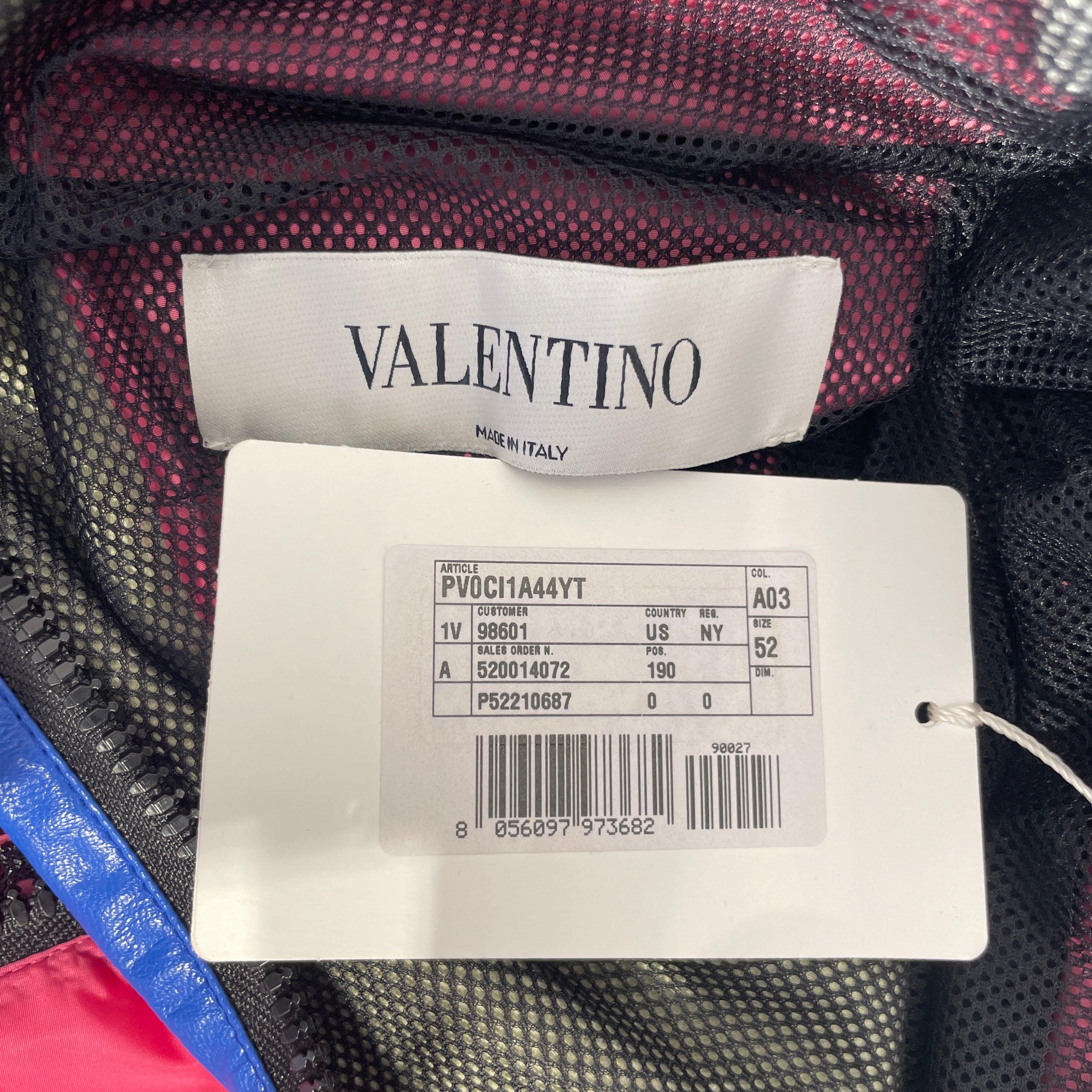 VALENTINO/Windbreaker/52/Nylon/WHT/MULTI ZIP MESH view 4