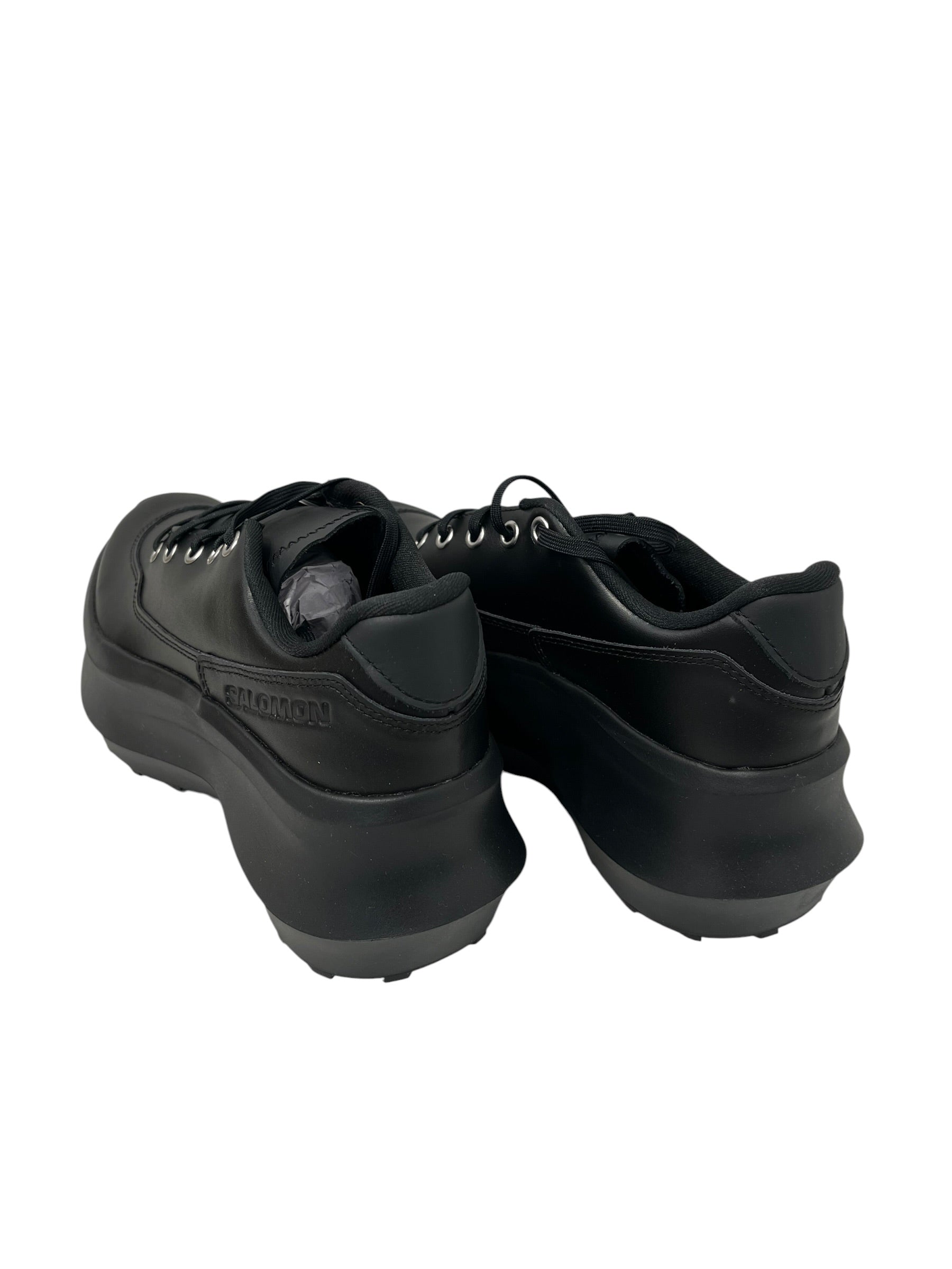 COMME des GARCONS/salomon/Low-Sneakers/US 6/Leather/BLK/LACE UP  HIGH SOLE ALL BLACK view 2
