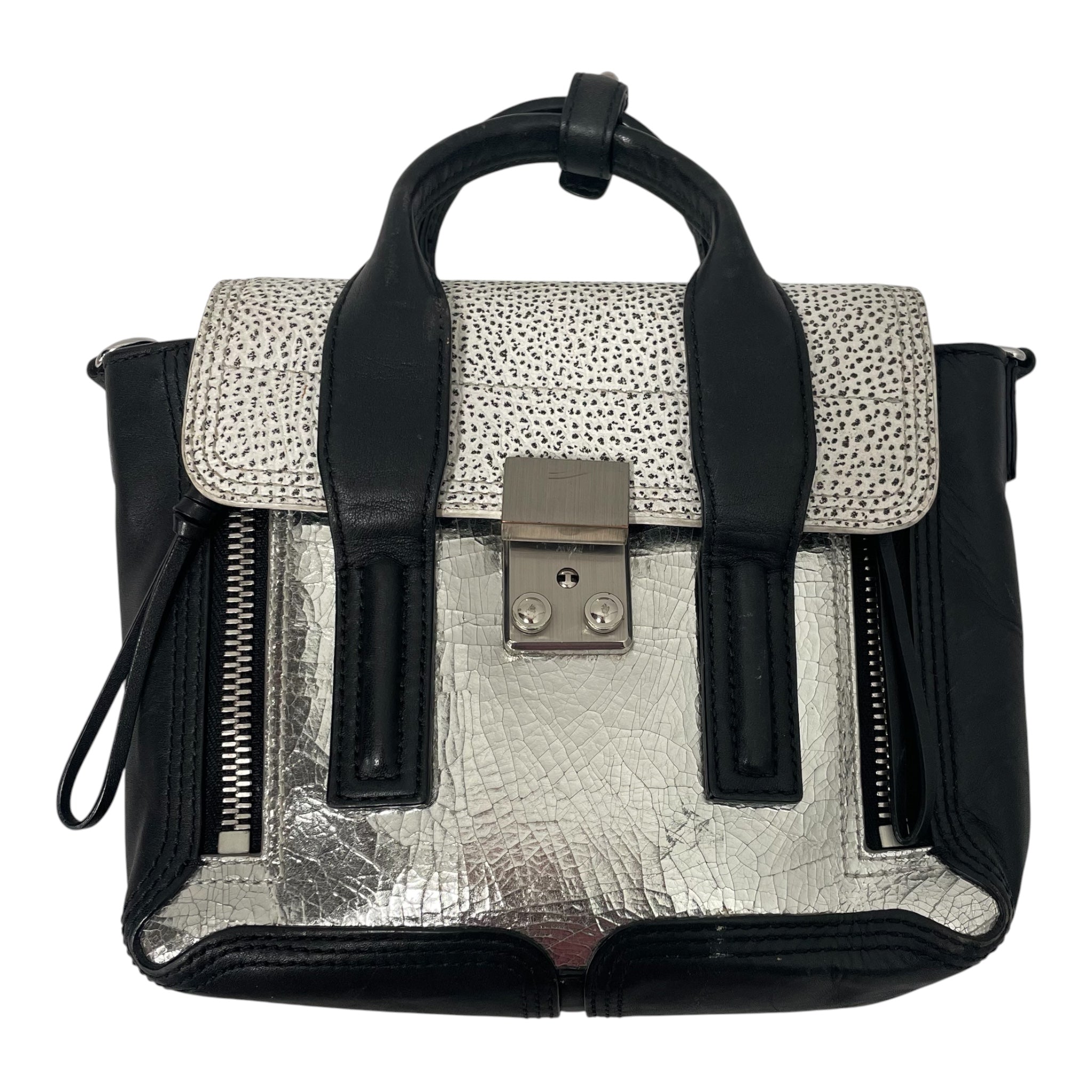 3.1 phillip lim/Cross Body Bag/Leather/SLV/PHILLIP LIM SILVER SATCHEL BAG view 2
