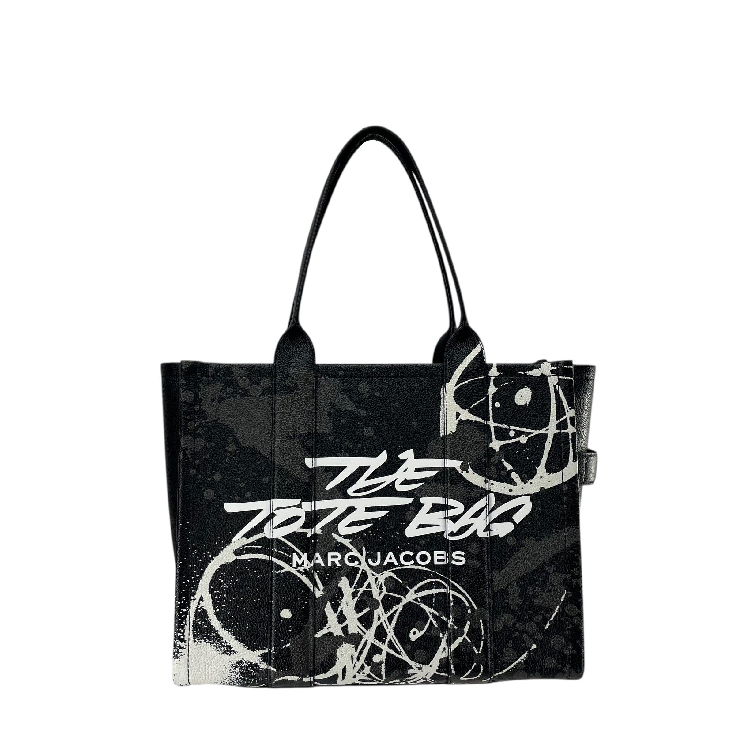 MARC JACOBS/FUTURA/Tote Bag/All Over Print/Leather/BLK/SPRAY PAINT ALL OVER THE TOTE view 1