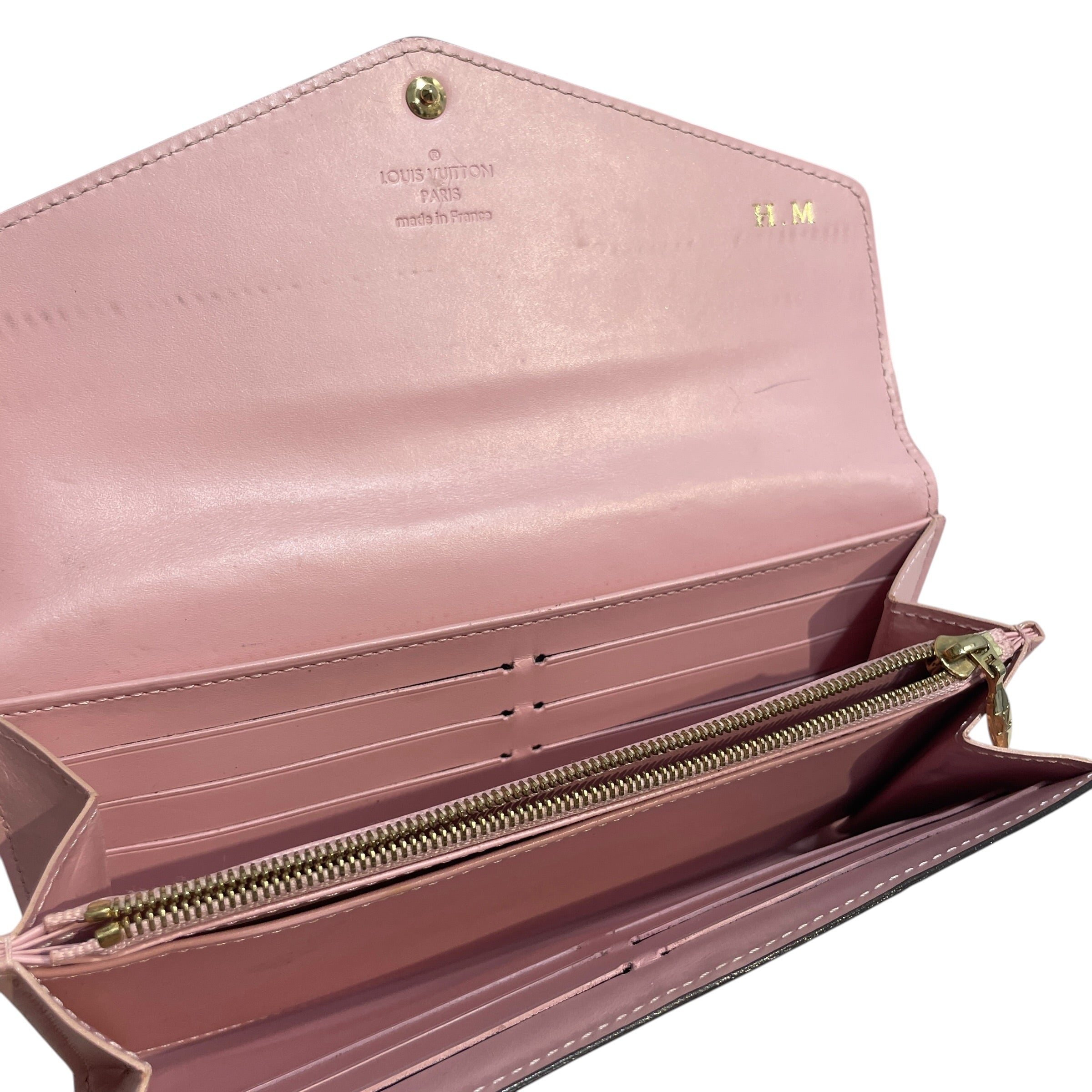 LOUIS VUITTON/Long Wallet/Stripe/Leather/BEG/Vernis Rayures Sarah Wallet view 5