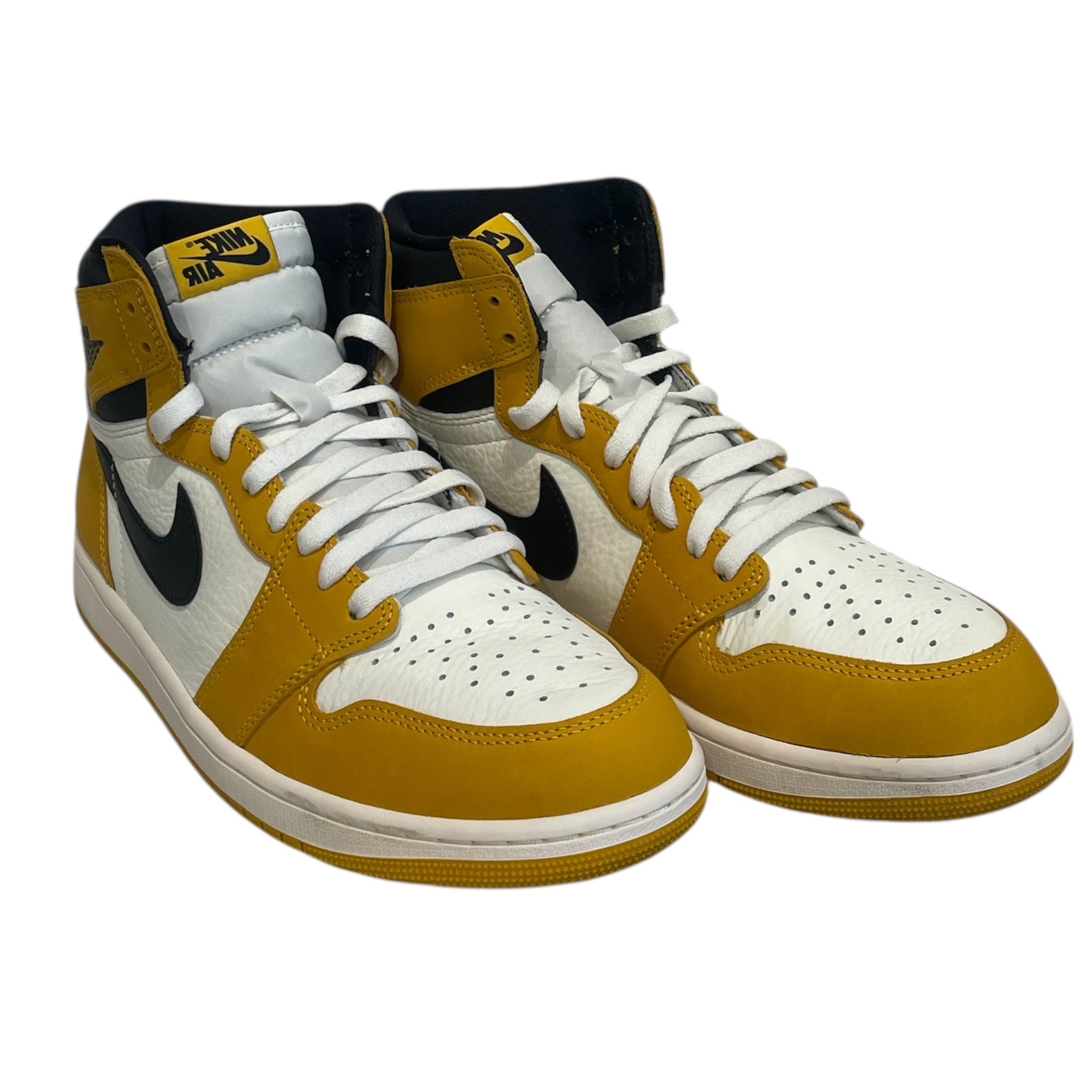 NIKE/Hi-Sneakers/US 10.5/Leather/YEL/JORDAN 1 YELLOW OCHRE view 1