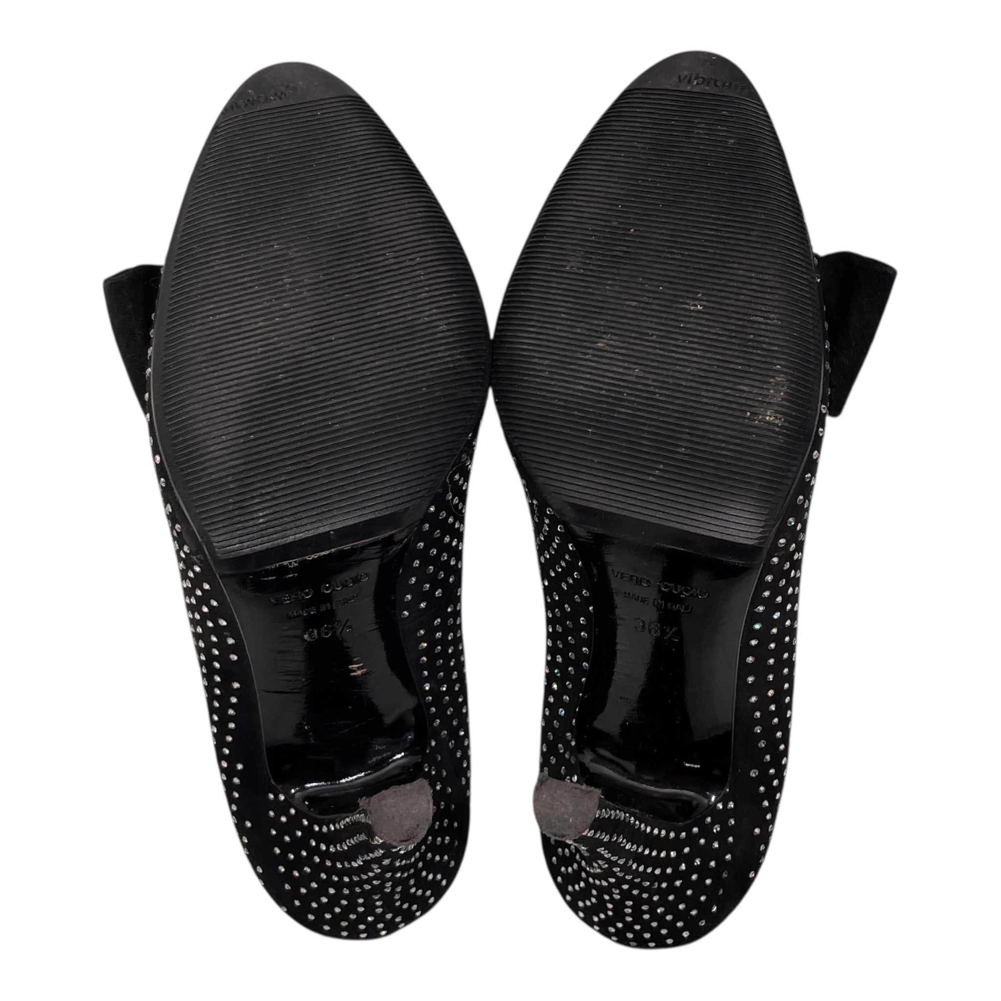 Giuseppe Zanotti/BALMAIN/Heels/EU 36.5/All Over Print/Suede/BLK/VIBRAM SOLE ALL OVER STUD view 7