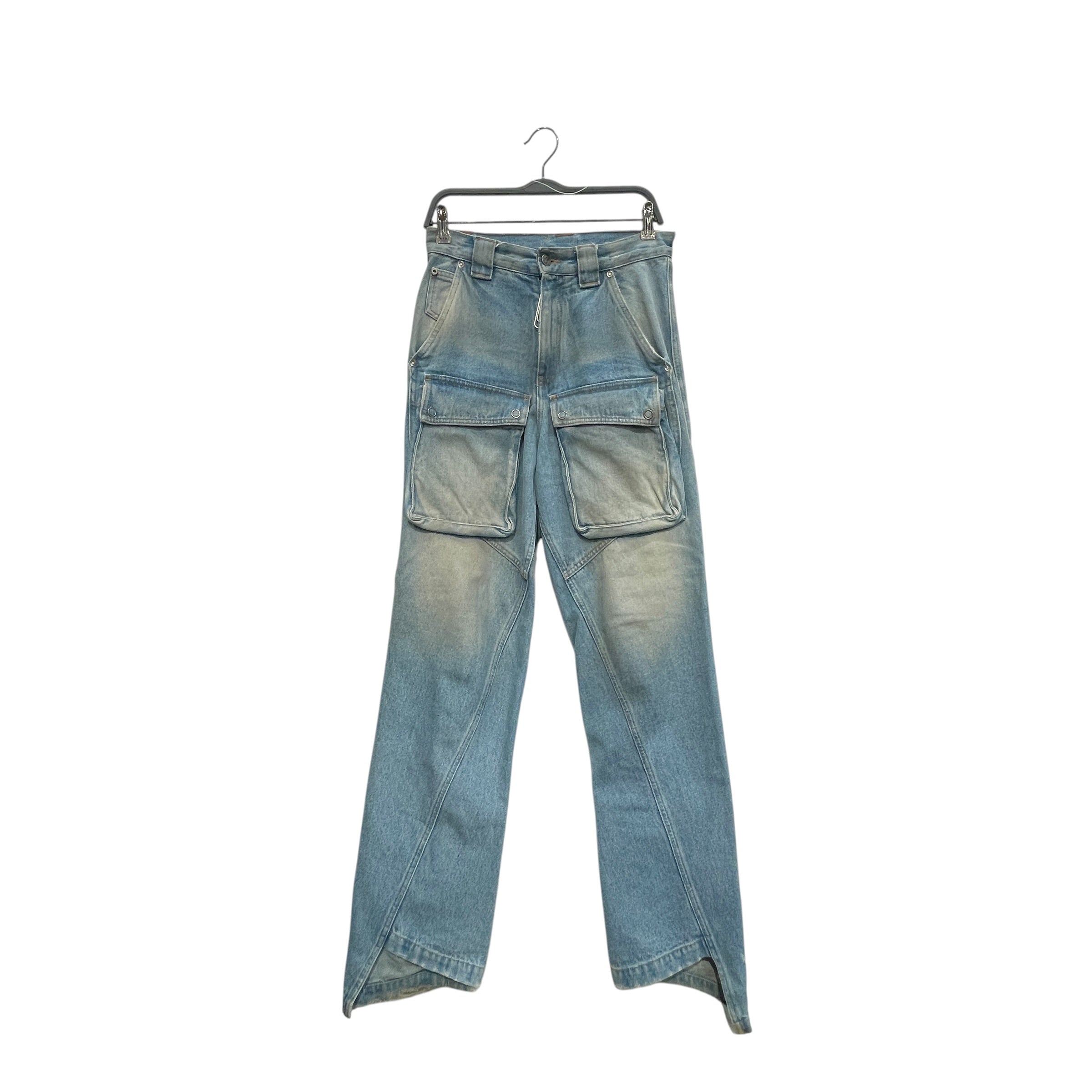 OFF-WHITE/Straight Pants/28/Cotton/BLU/SAFETY PIN ZIPPER\POCKET FRONT view 1