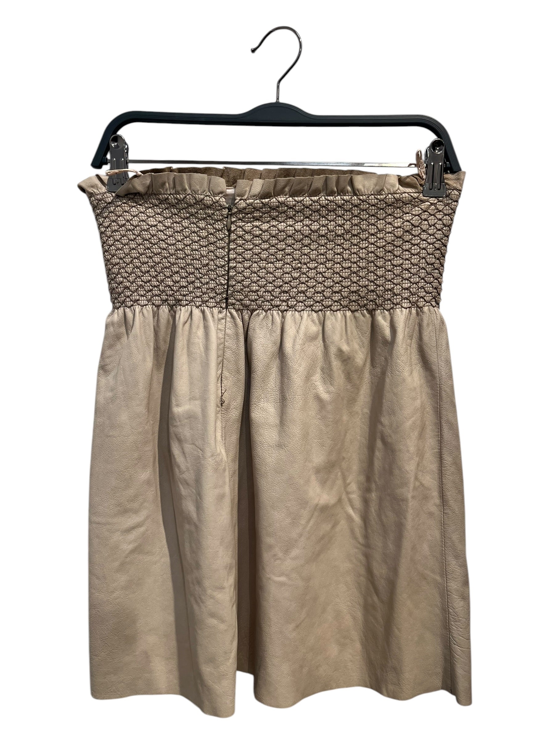 MIU MIU/Skirt/42/Leather/BEG/Midi Length/SINCHED WAIST DETAILS view 2