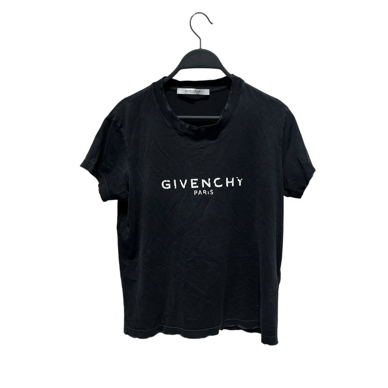 GIVENCHY/T-Shirt/M/Cotton/BLK/GIVENCHY PARIS DISTRESSED SHRT