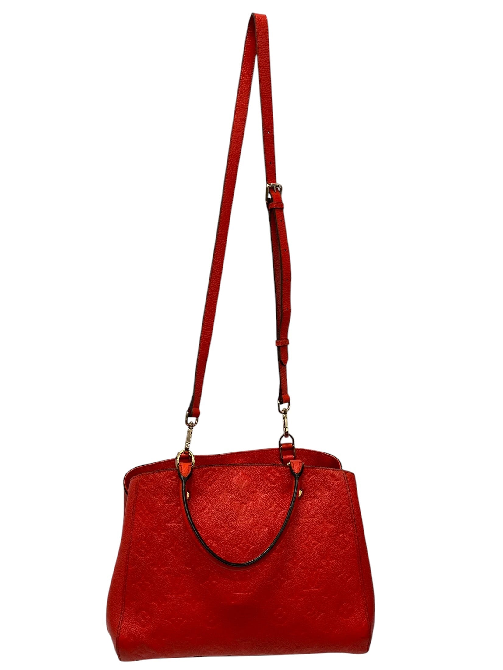 LOUIS VUITTON/Hand Bag/Red/Leather/Monogram/MONTAIGNE MM_MONOGRAM EMPREINTE/M41194 view 1